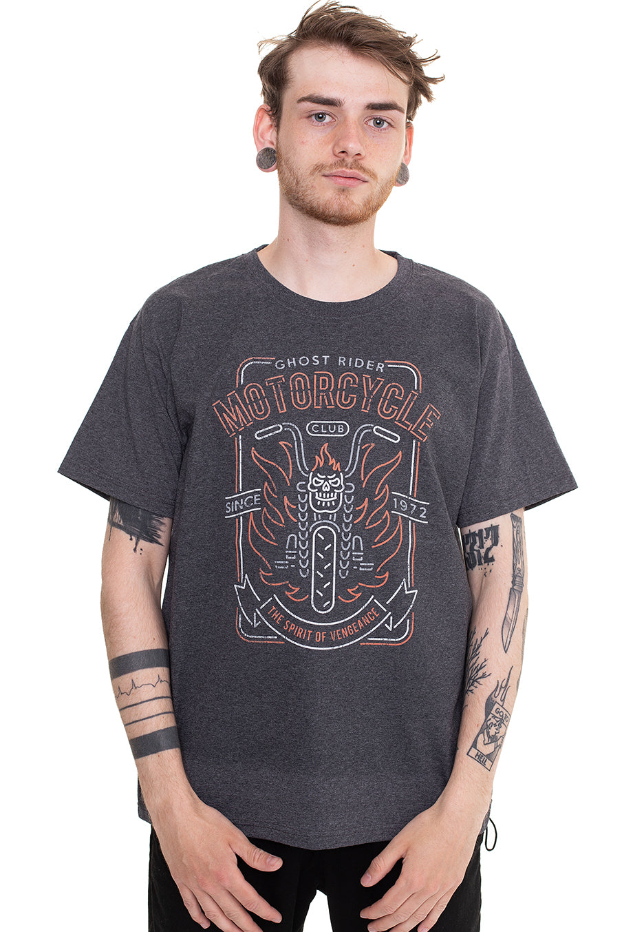 Ghost Rider - Motorcycle Club Charcoal - T-Shirt | Men-Image