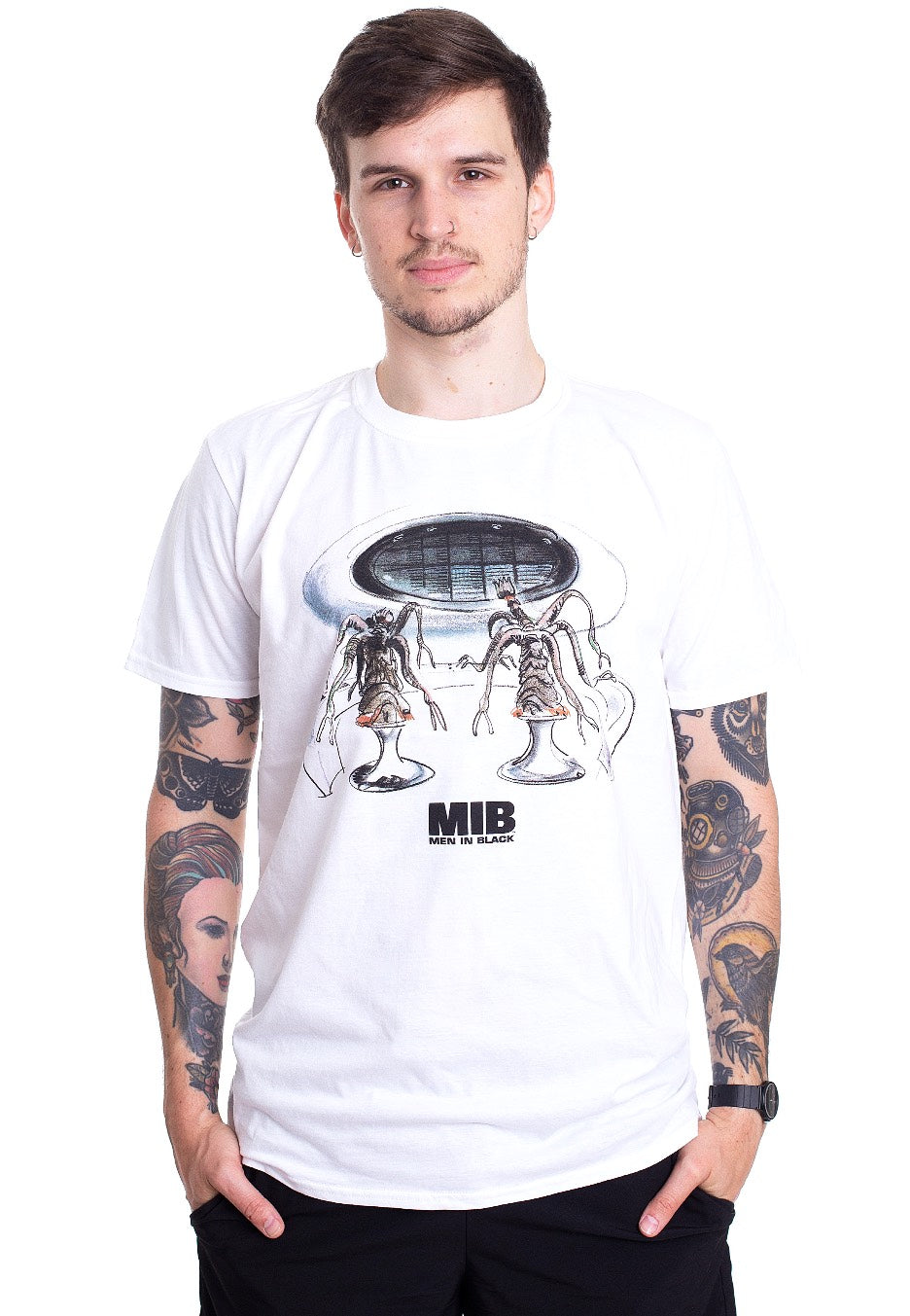 Men In Black Alien Tech White - T-Shirt | Impericon