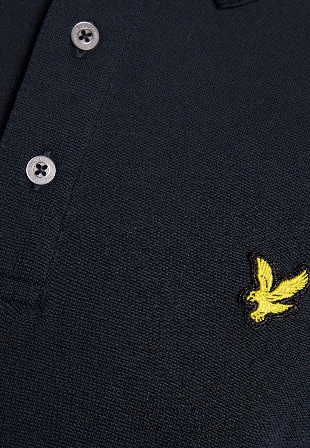 Lyle & Scott - Fine Tipped Dark Navy/Chalk Blue - Polo | Men-Image