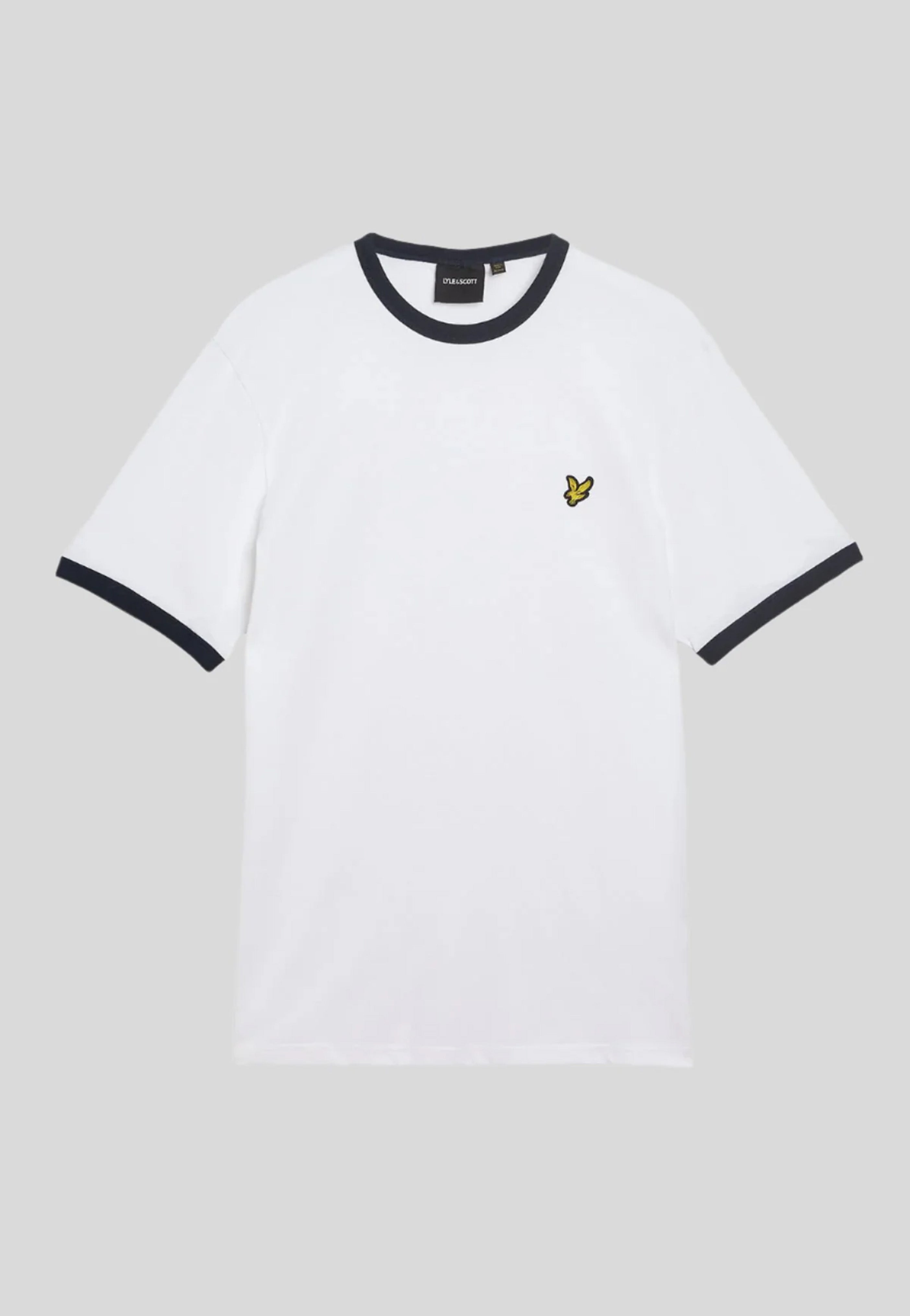 Lyle & Scott - Ringer White/Dark Navy - T-Shirt | Men-Image