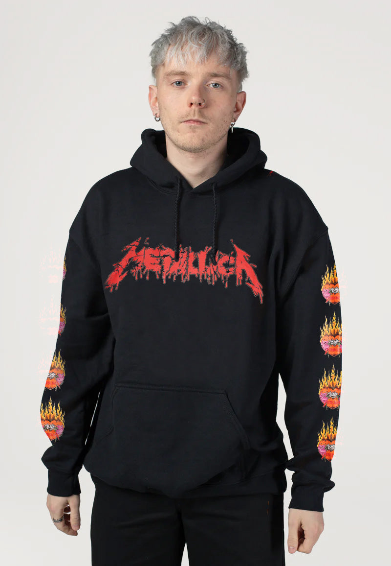 Metallica - Flower Skull Backprint - Hoodie | Men-Image
