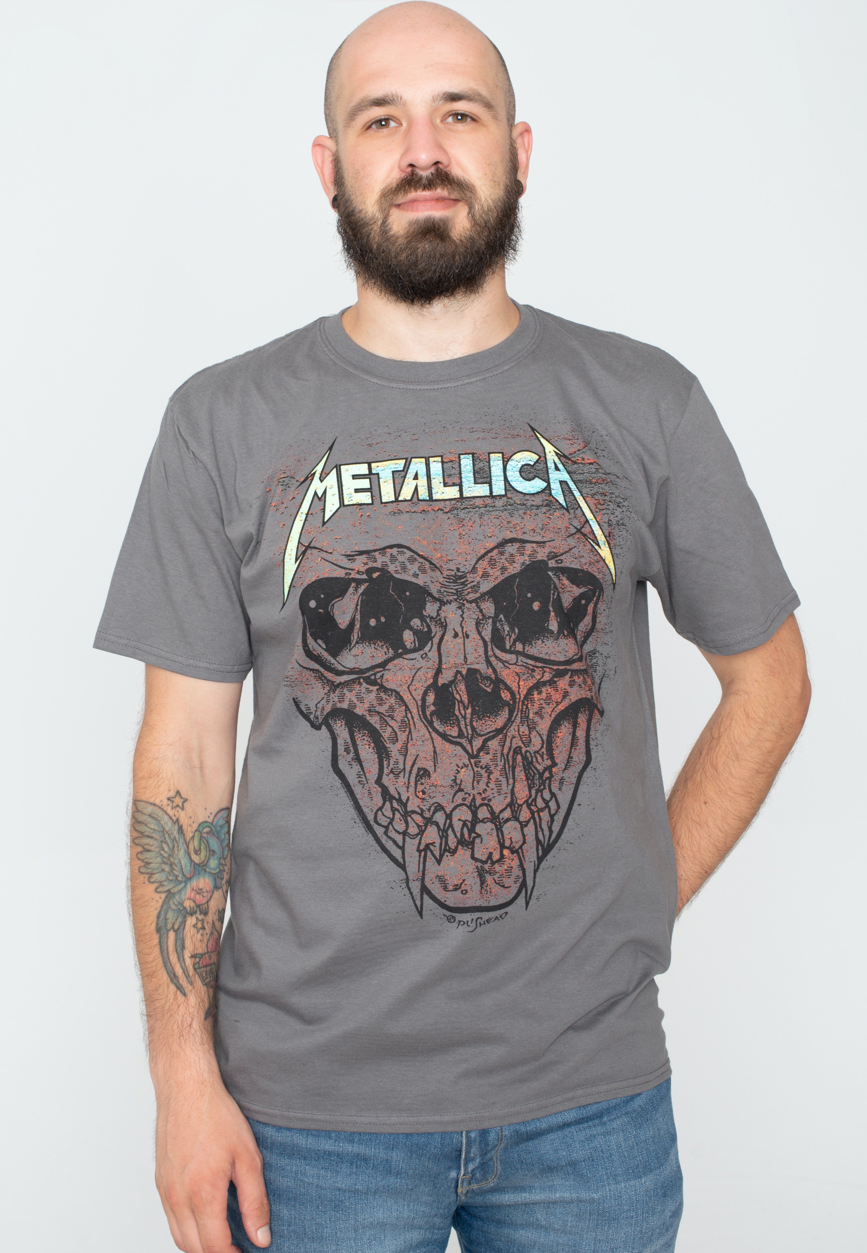 Metallica - Pushead Rusted Charcoal - T-Shirt | Men-Image
