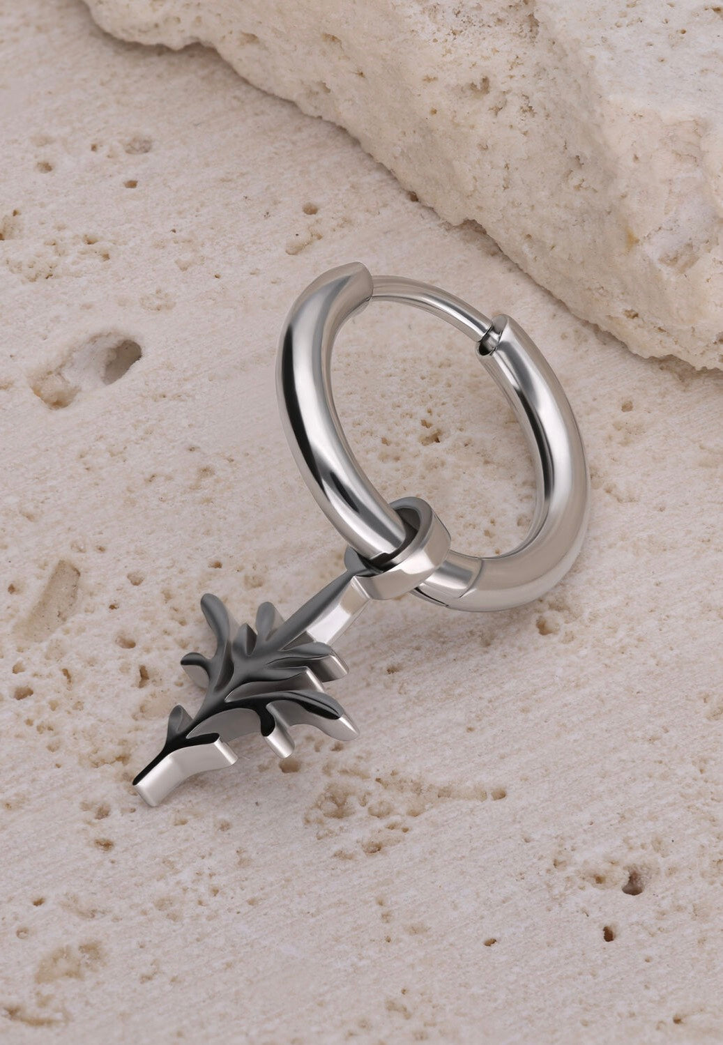 Wildcat - Mini Branch Hoops Silver - Earrings | Neutral-Image