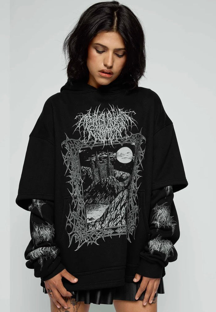 Mary Wyatt - Midnight Oversized Layered Black - Hoodie | Women-Image