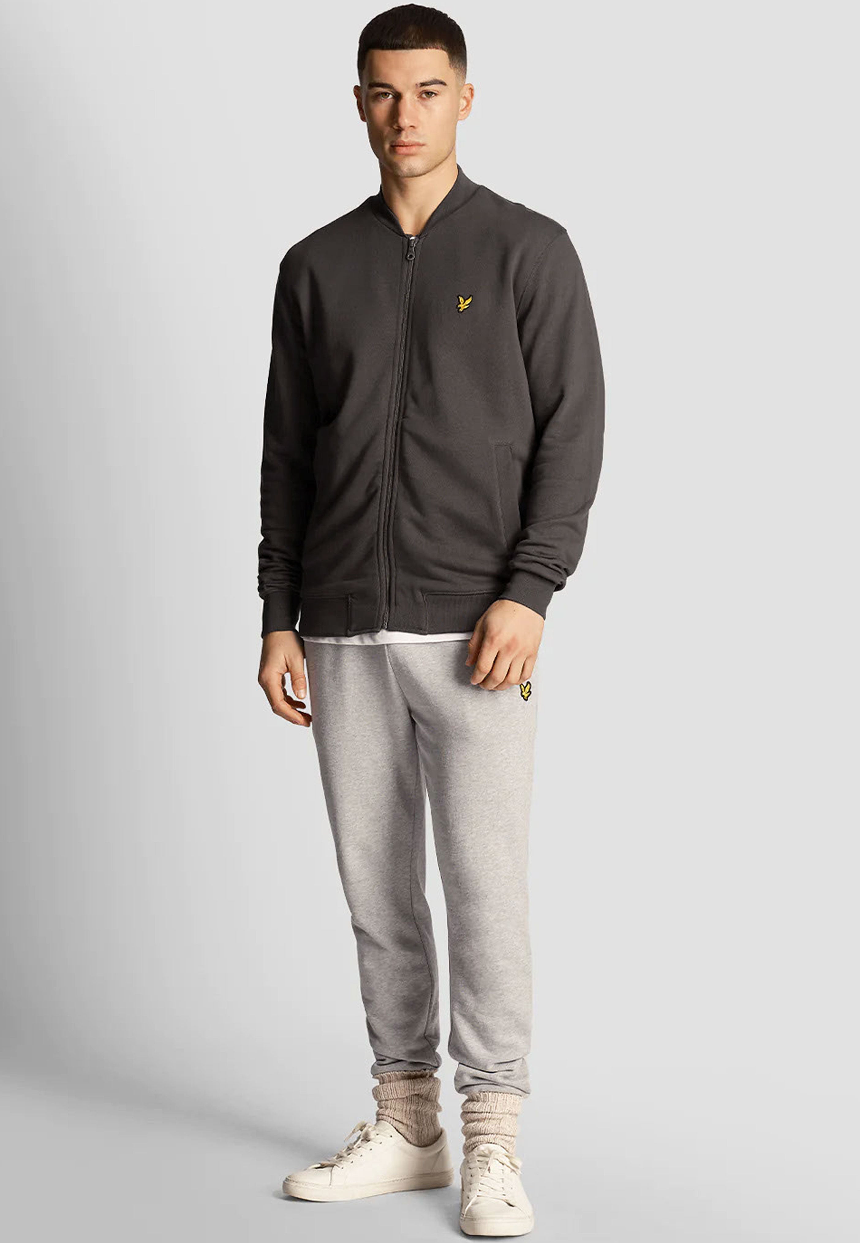 Lyle & Scott Loopback Jersey Gunmetal Zipper | Men-Image