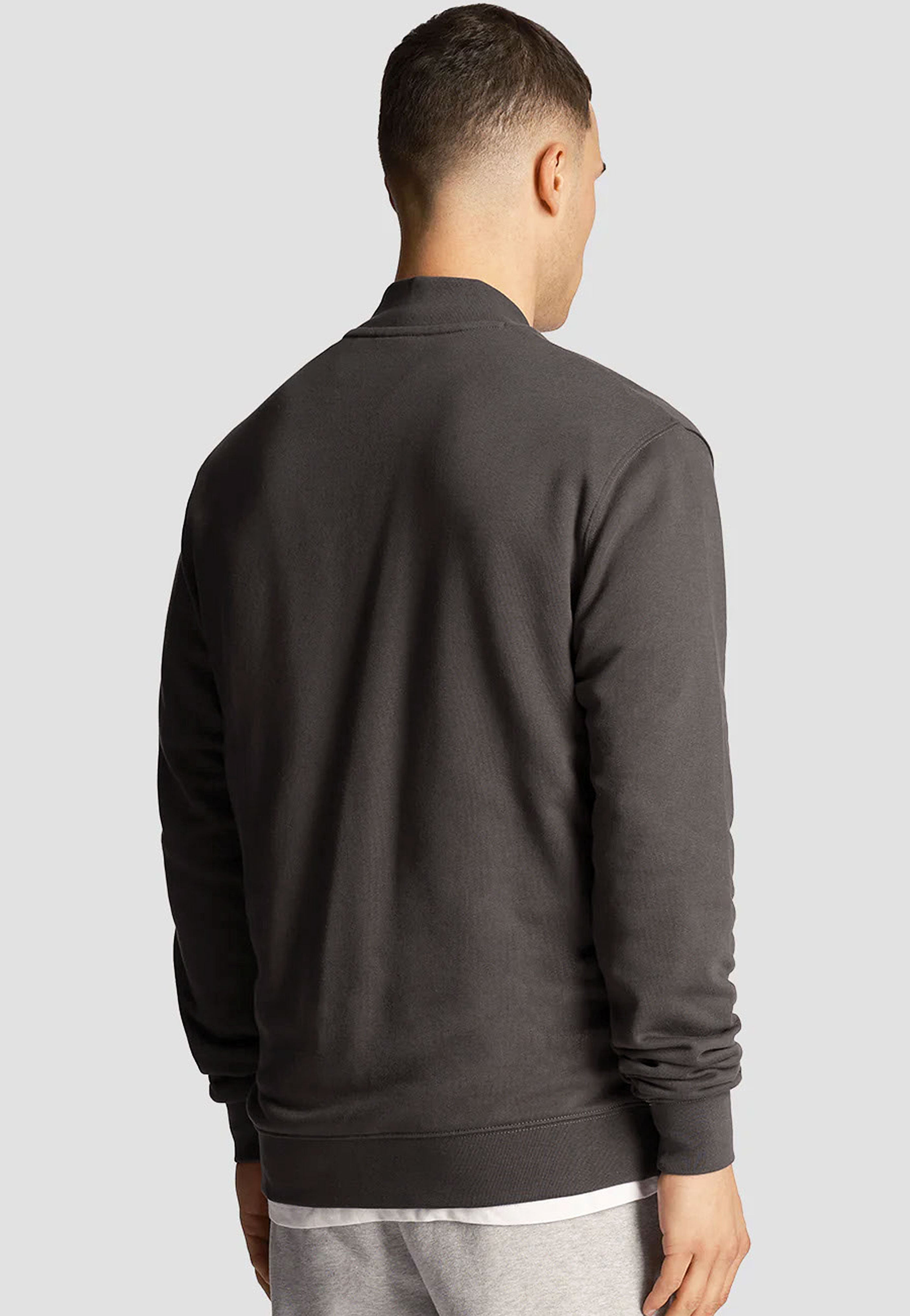Lyle & Scott Loopback Jersey Gunmetal Zipper | Men-Image