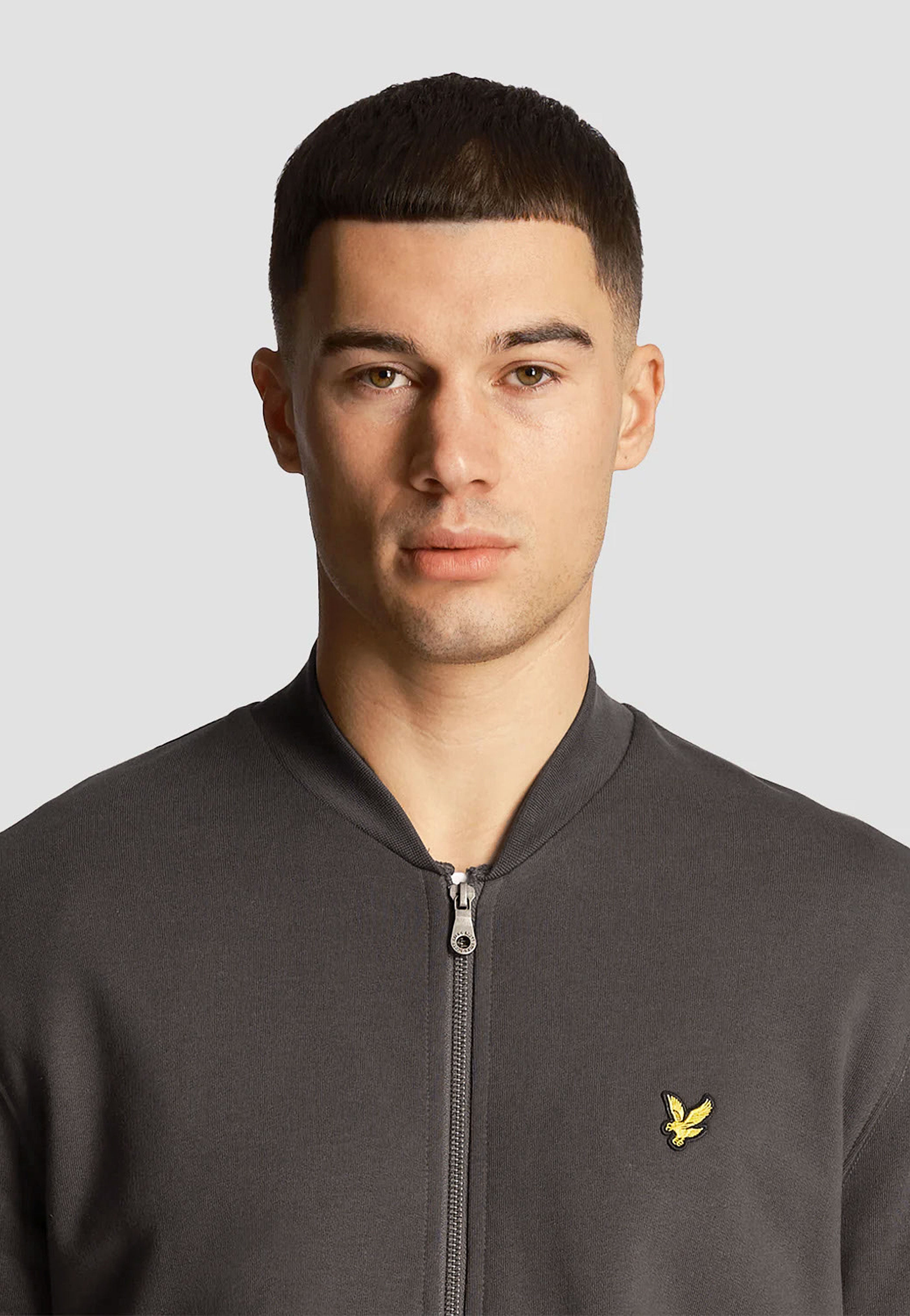 Lyle & Scott Loopback Jersey Gunmetal Zipper | Men-Image