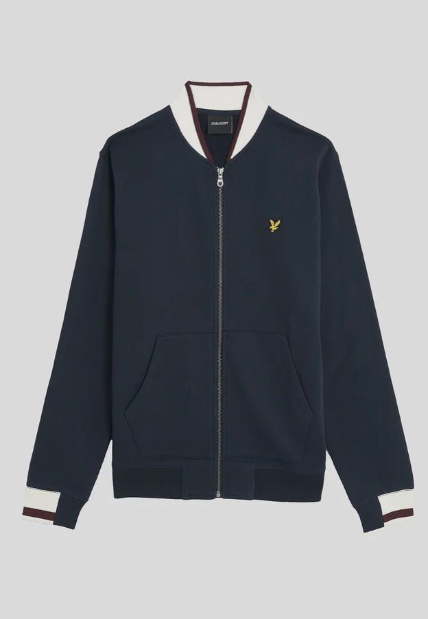 Lyle & Scott - Half Tipped Jersey Dark Navy - Jacket | Men-Image