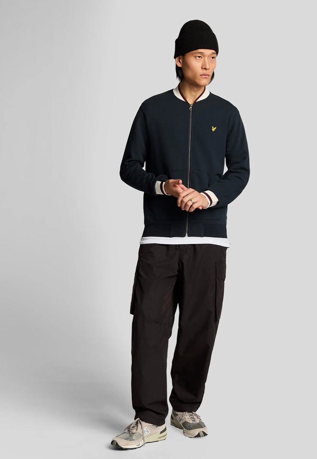 Lyle & Scott - Half Tipped Jersey Dark Navy - Jacket | Men-Image