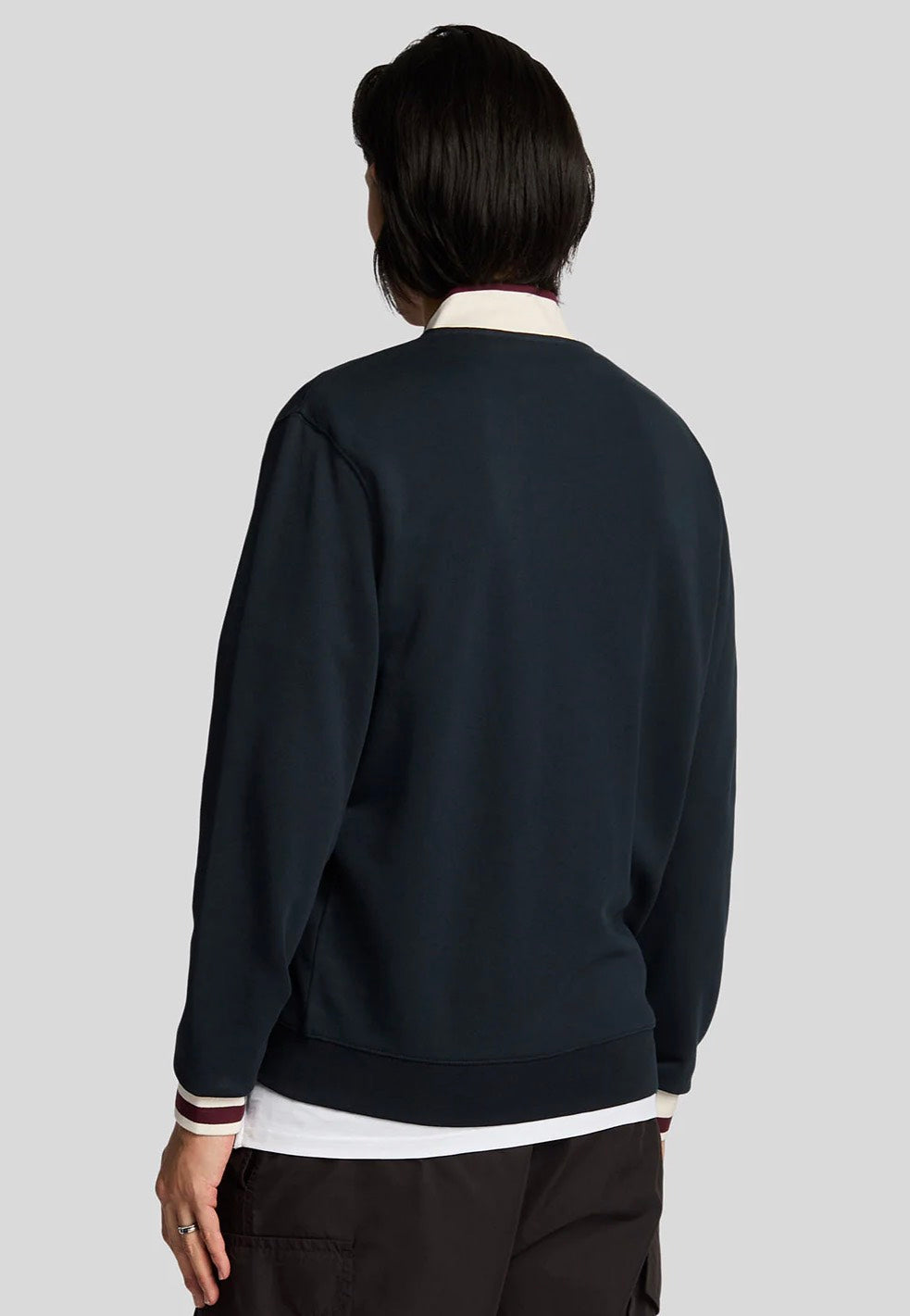 Lyle & Scott - Half Tipped Jersey Dark Navy - Jacket | Men-Image