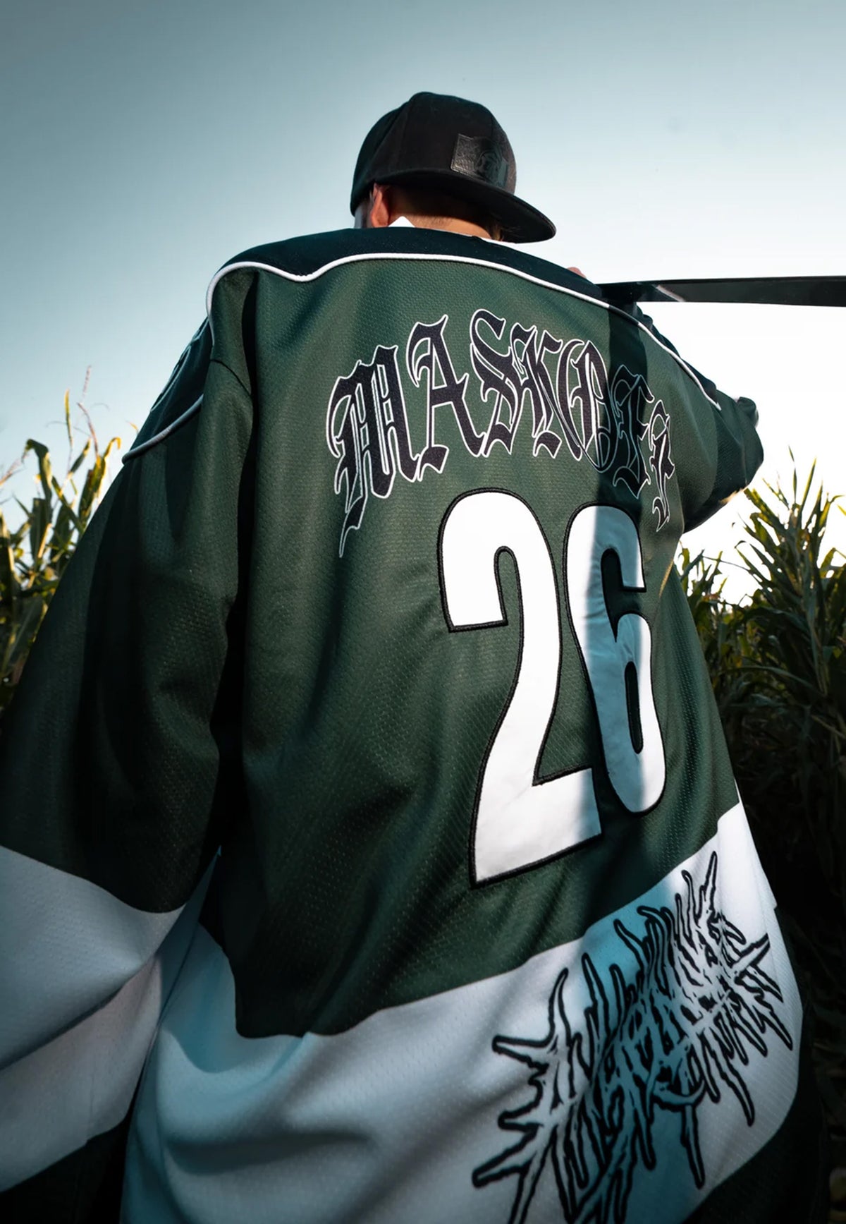 MaskOff Apparel x Angelmaker ANGELMAKER Performance Green Hockey Jersey | Men-Image