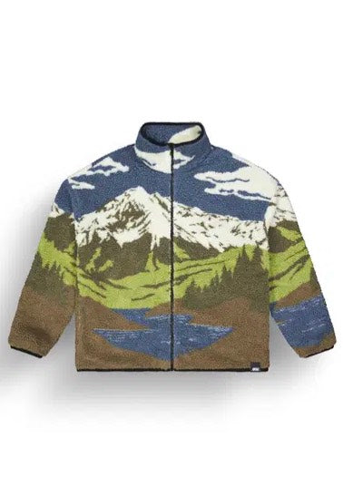 Picture - Halfdals Zip Cloudy Landscape Sherpa - Jacket | Men-Image