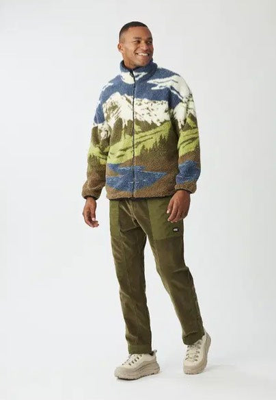 Picture - Halfdals Zip Cloudy Landscape Sherpa - Jacket | Men-Image