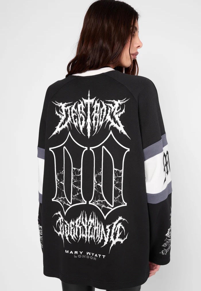 Mary Wyatt - Destroy Oversized Hockey Black - Jersey | Women-Image