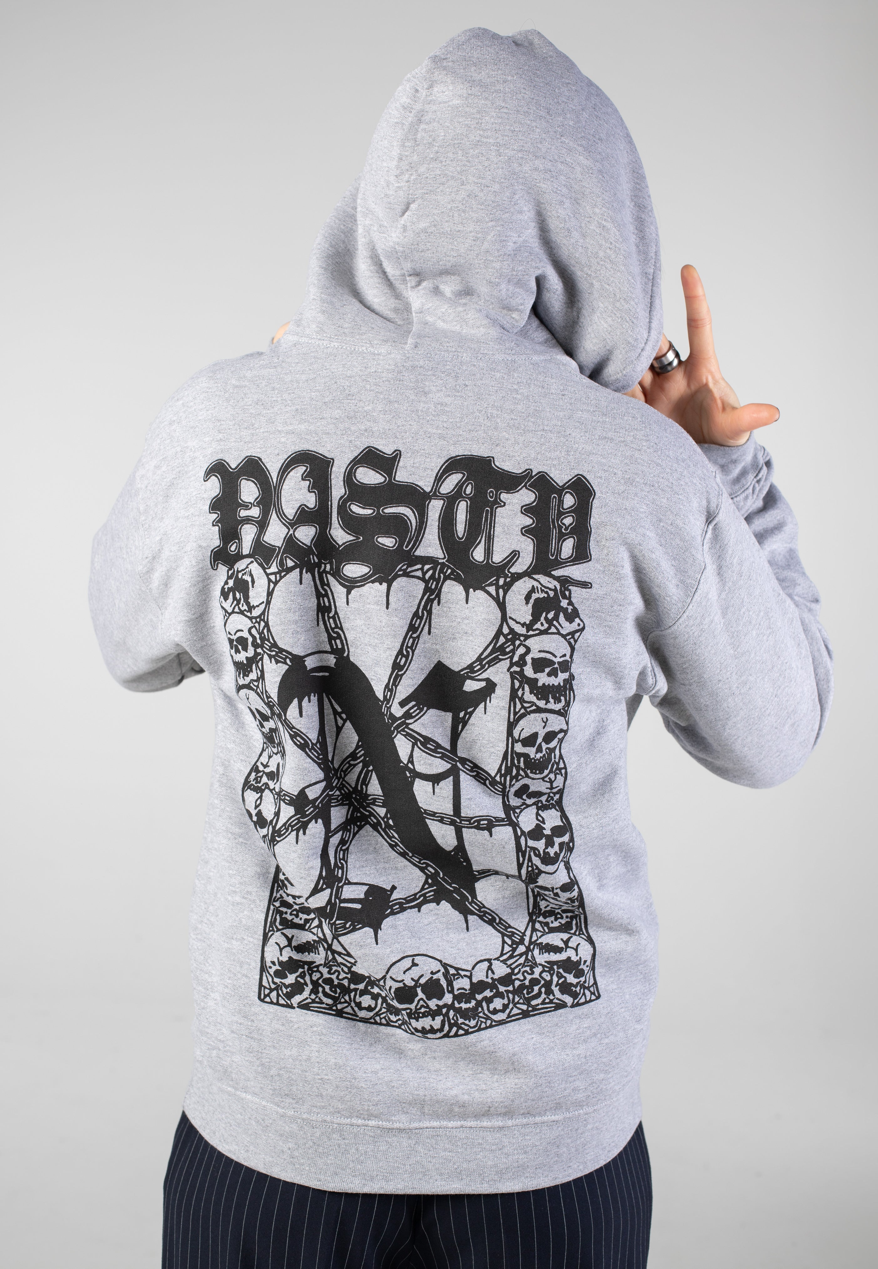 Nasty - Skull Chaos Sportsgrey - Hoodie | Women-Image