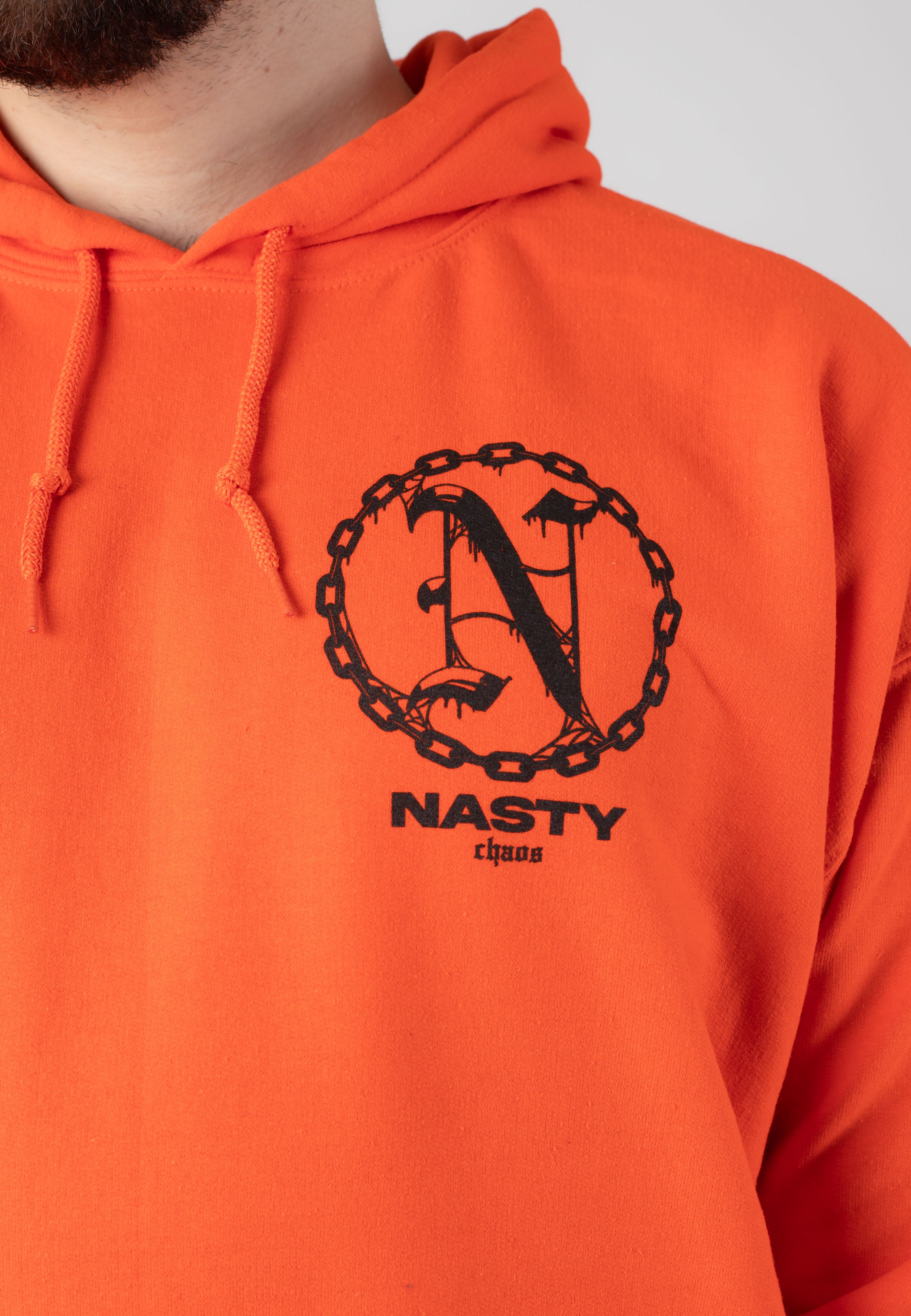 Nasty - Skull Frame Orange - Hoodie | Men-Image