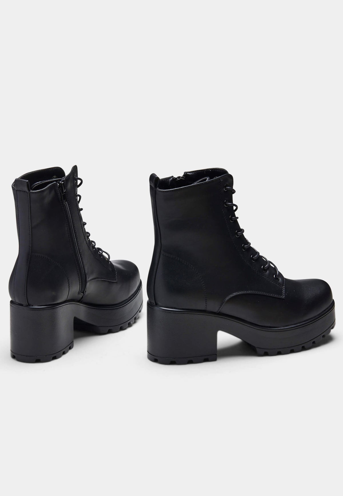 Koi Footwear GIN Platform Military Black Girl Shoes | Women-Image