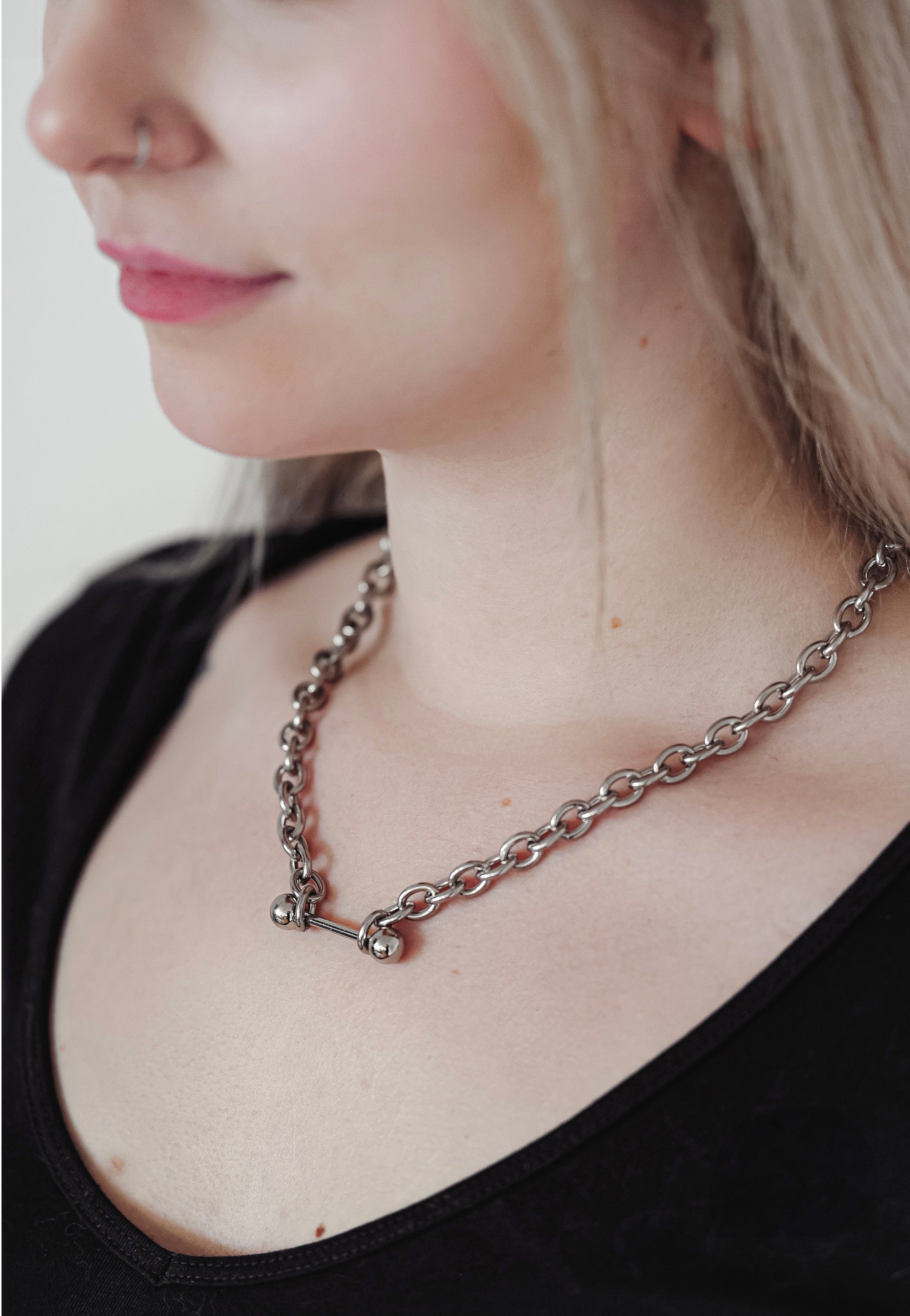 Wildcat - Barbell Silver - Necklace | Neutral-Image