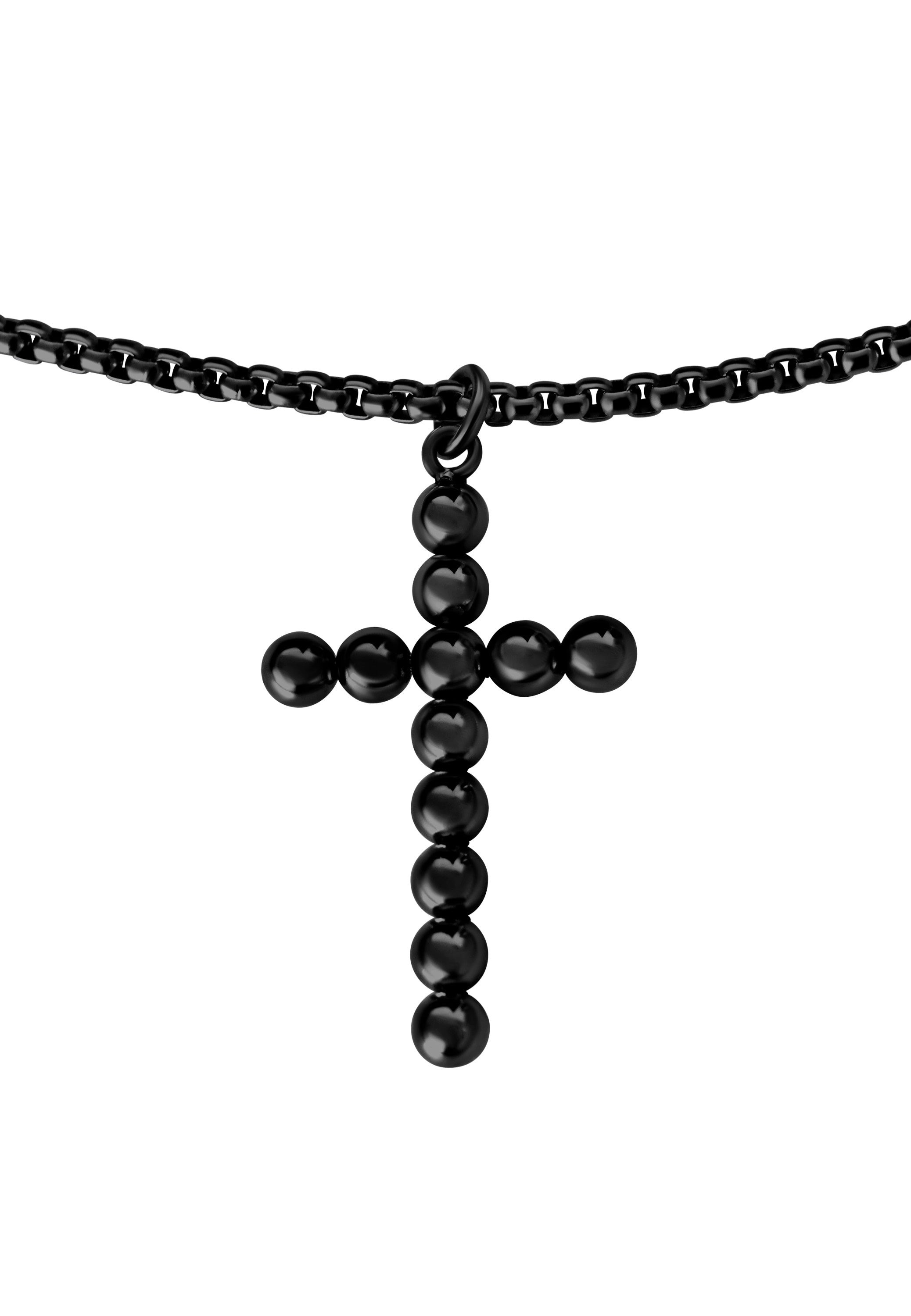 Wildcat - Bubble Cross Black - Necklace | Neutral-Image