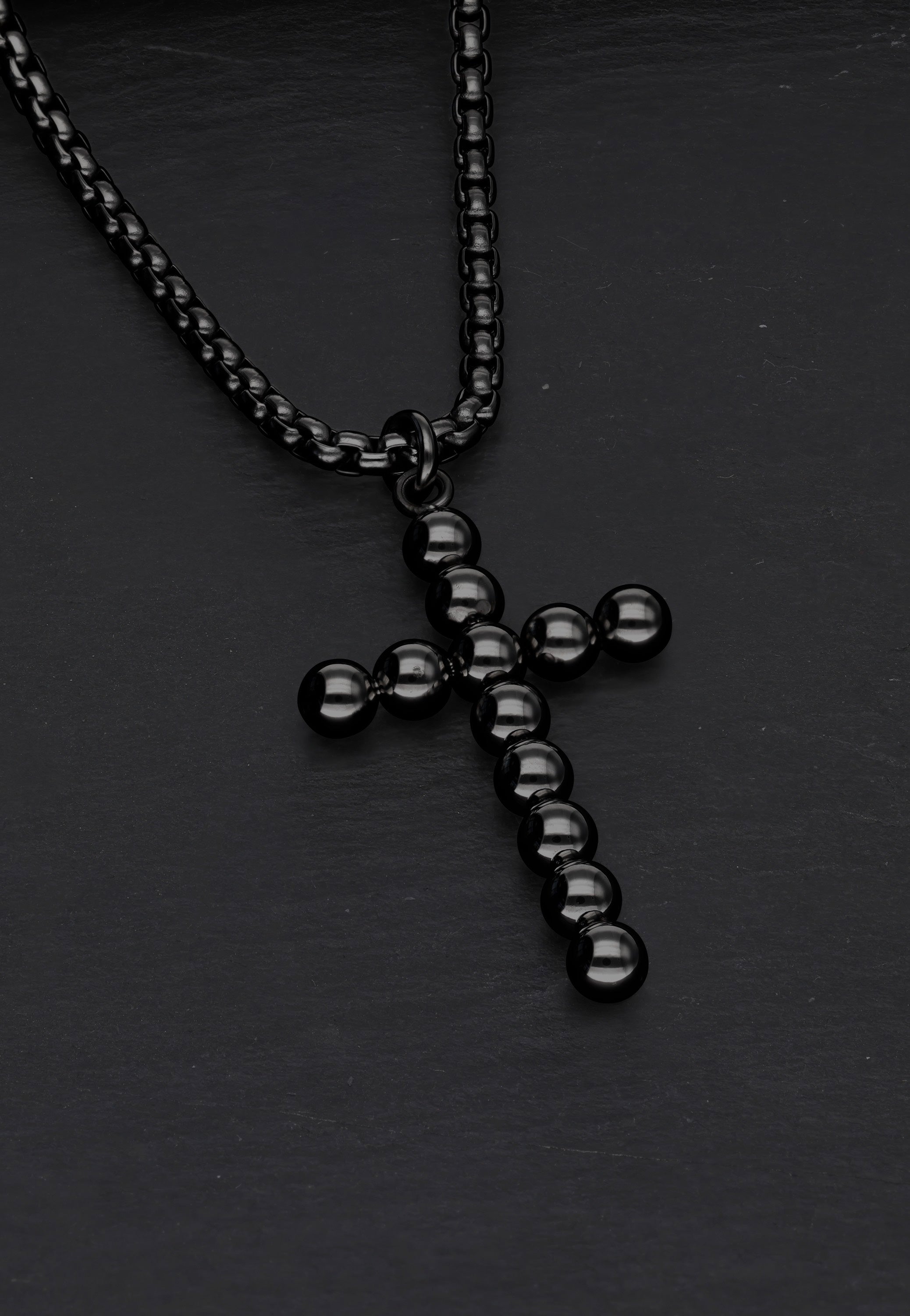Wildcat - Bubble Cross Black - Necklace | Neutral-Image