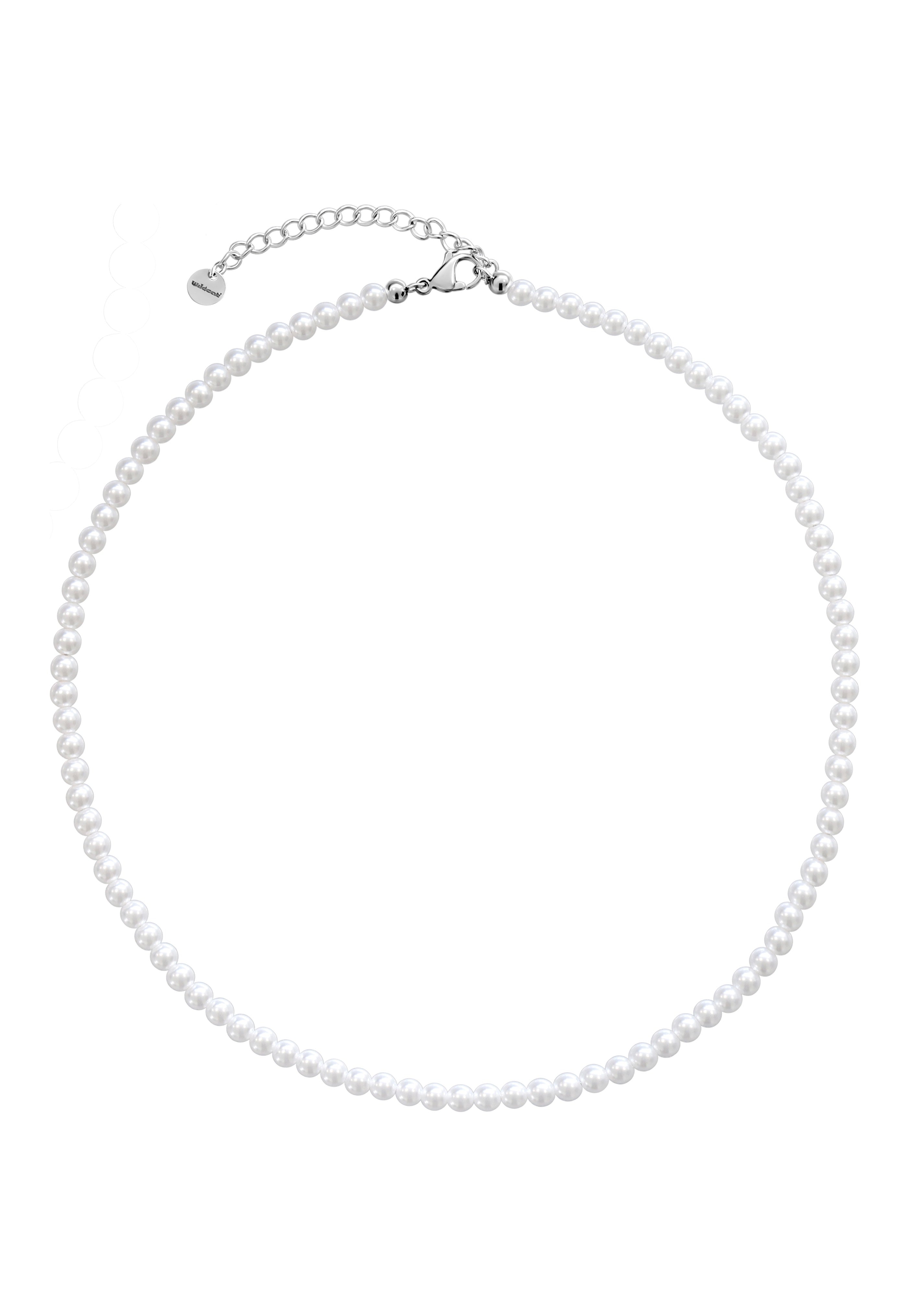 Wildcat - Small Synthetic Pearl Silver - Necklace | Neutral-Image
