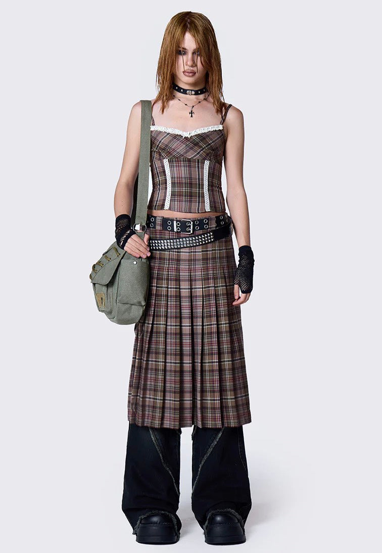 Minga London - Nenna Pleated Tartan - Skirt | Women-Image