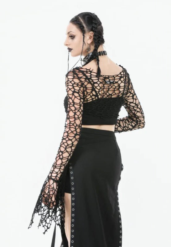 Dark In Love - Punk Distressed Crop - Top | Women-Image