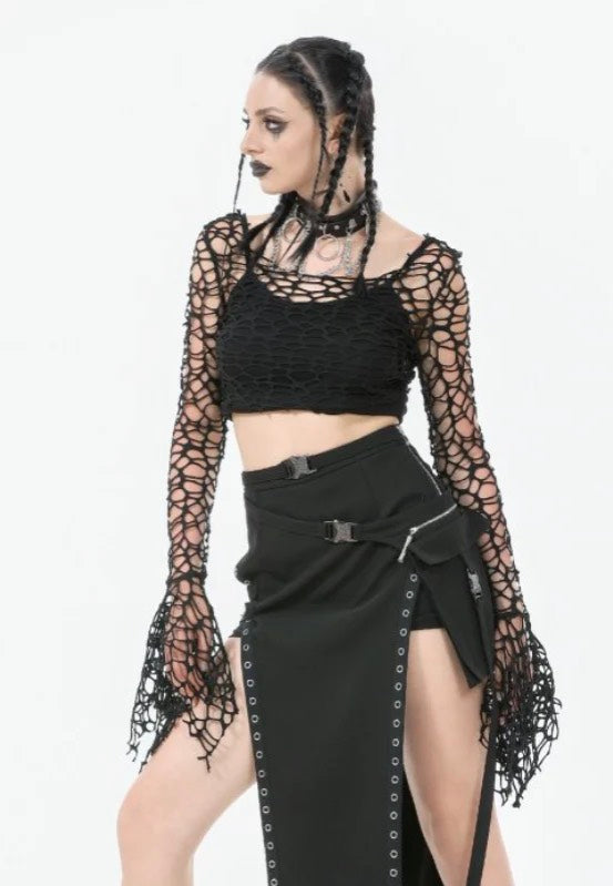 Dark In Love - Punk Distressed Crop - Top | Women-Image