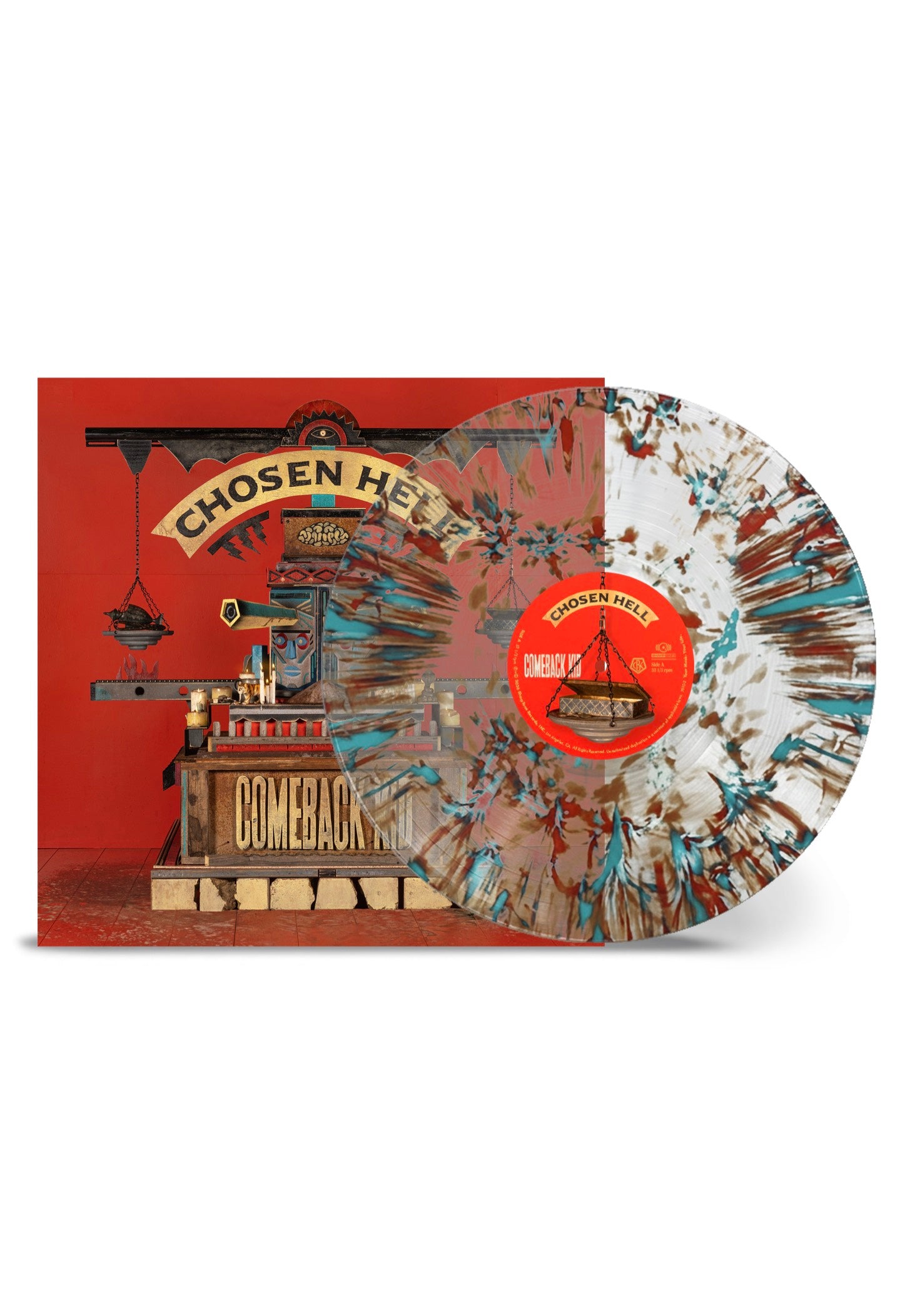 Comeback Kid Chosen Hell Ltd. Total Clear/Gold/Turquoise/Red Crusher Colored Vinyl | Neutral-Image