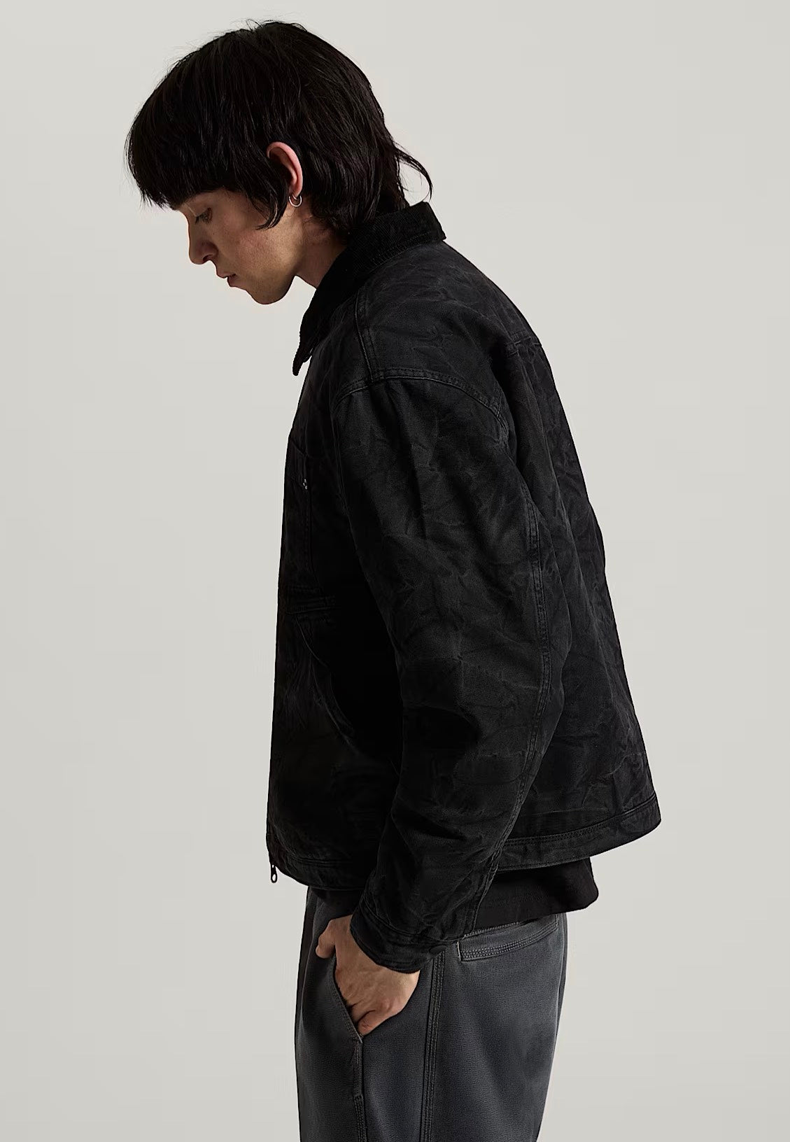 Vans Nico Cropped Chore Canvas Black Jacke | Men-Image