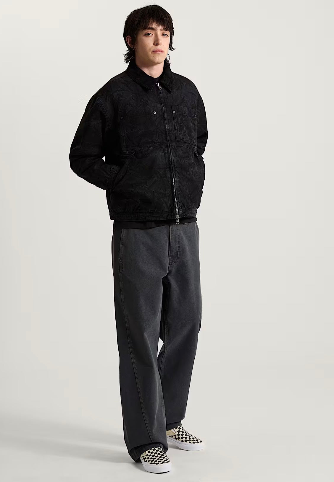 Vans Nico Cropped Chore Canvas Black Jacke | Men-Image
