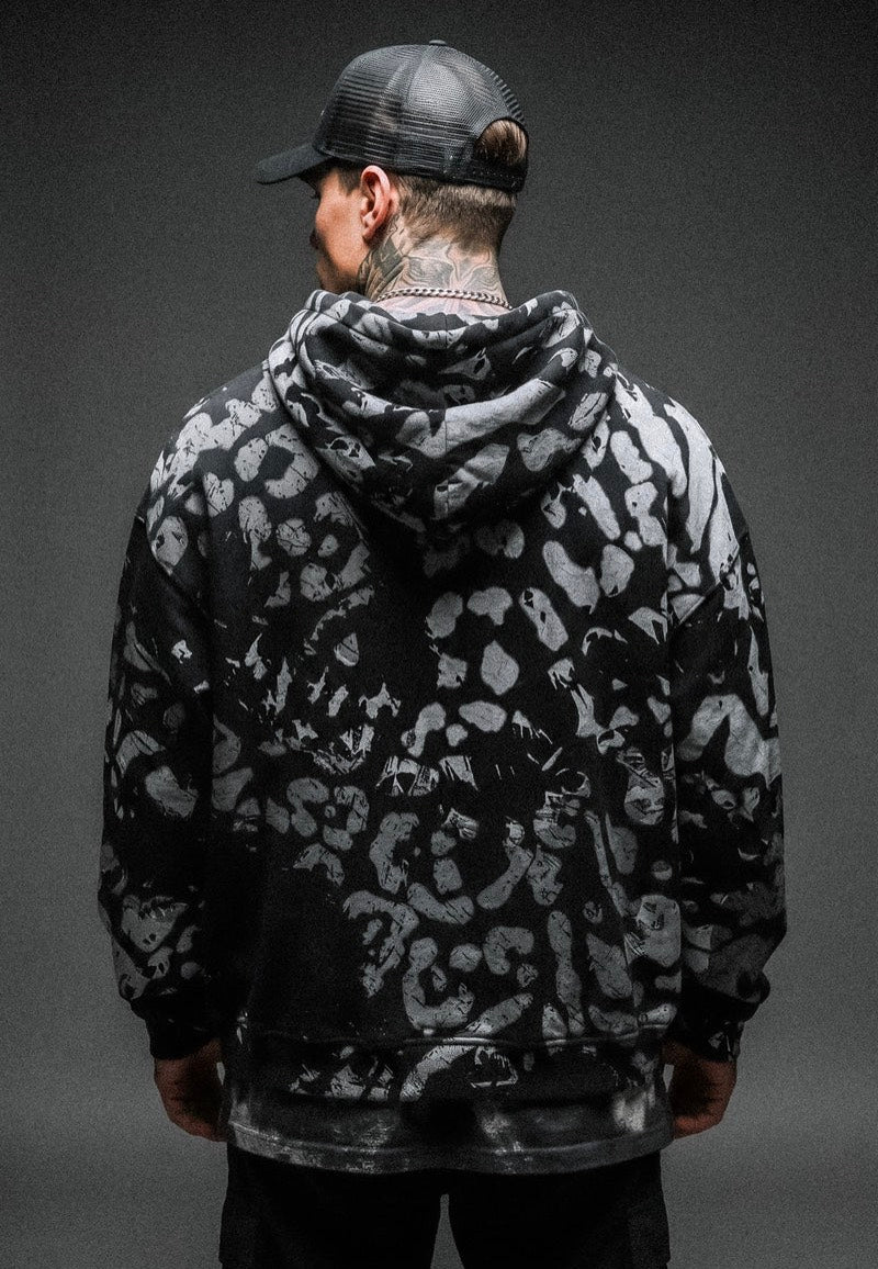 Stay Cold Apparel Night Ops (Glow In The Dark) Heavy Oversized Black Felpa con cappuccio | Men-Image