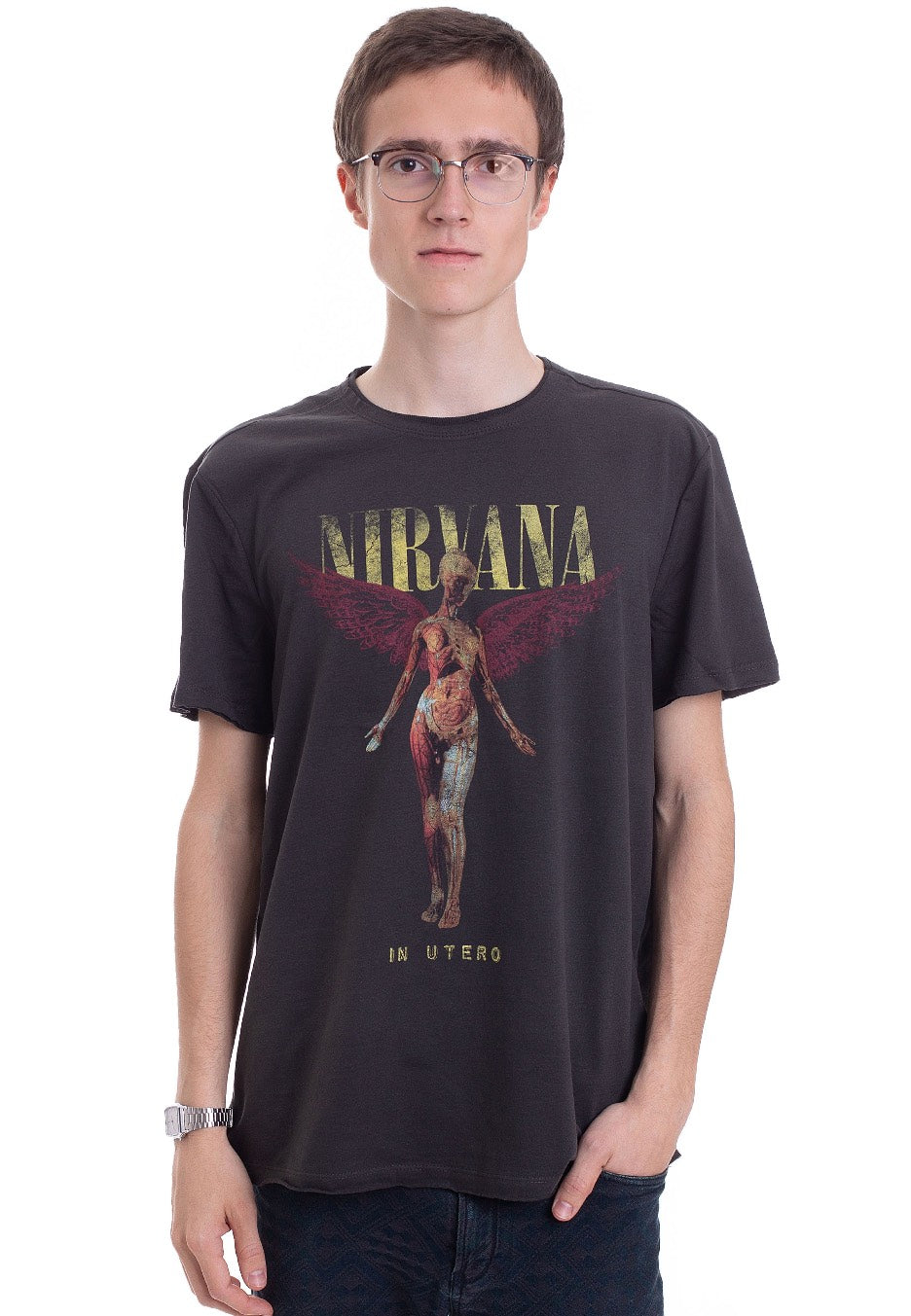 Nirvana In Utero Charcoal - T-Shirt | Impericon