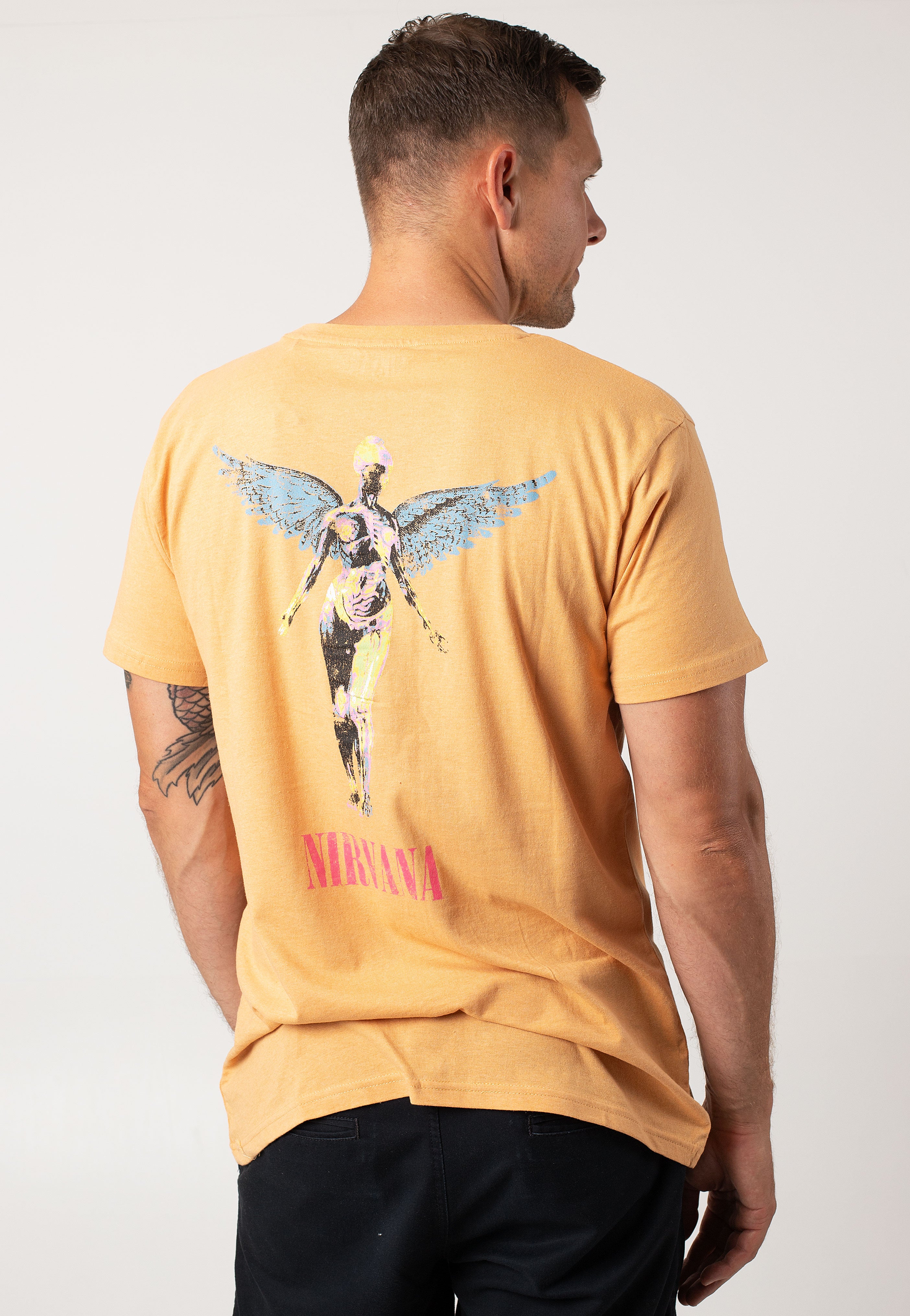 NIRVANA IN UTERO Tシャツ エンジェル HOTICEタグ 90s VTG Vintage Nirvana In Utero Shirt Giant Tag Tee Kurt Cobain L 90s