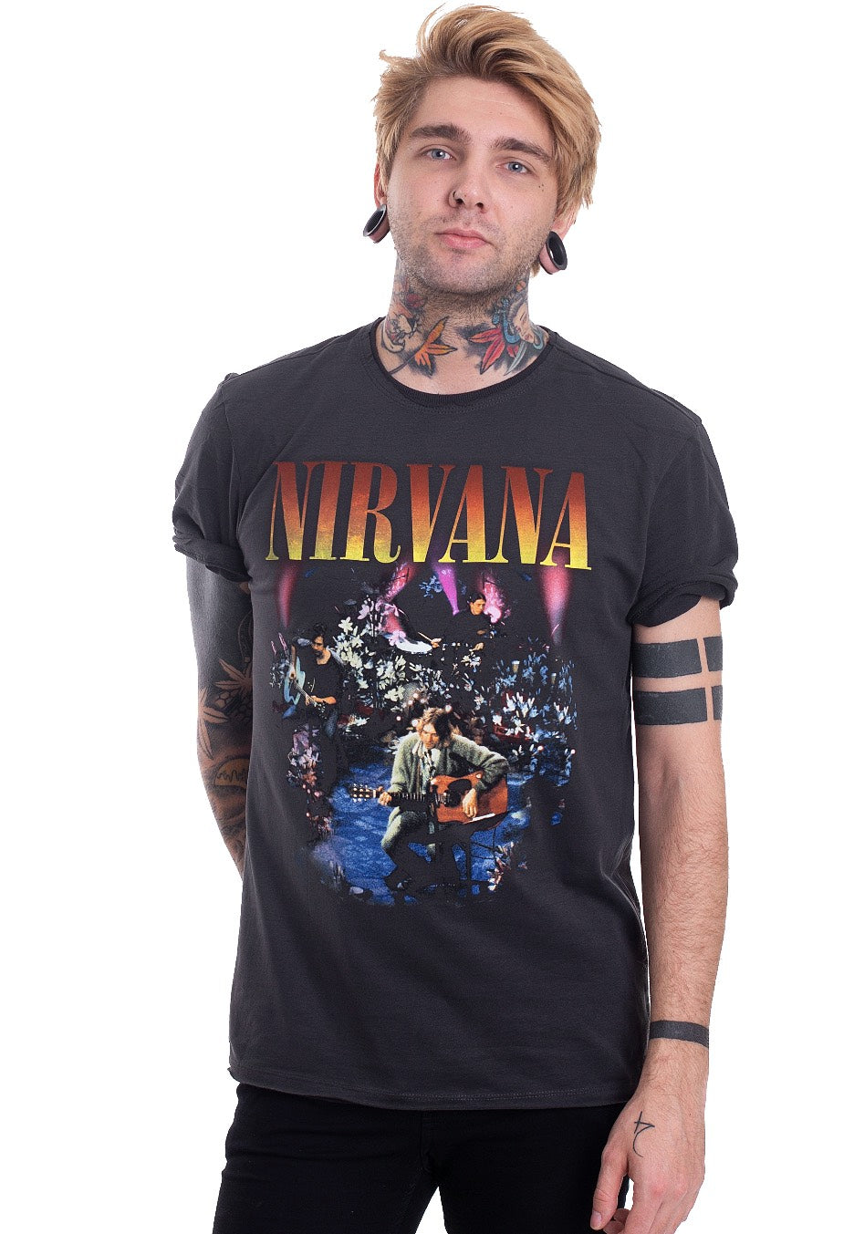 90年代オフィシャルNirvana Live in New York Tシャツ Nirvana - Live In New York Charcoal - T-Shirt | Impericon