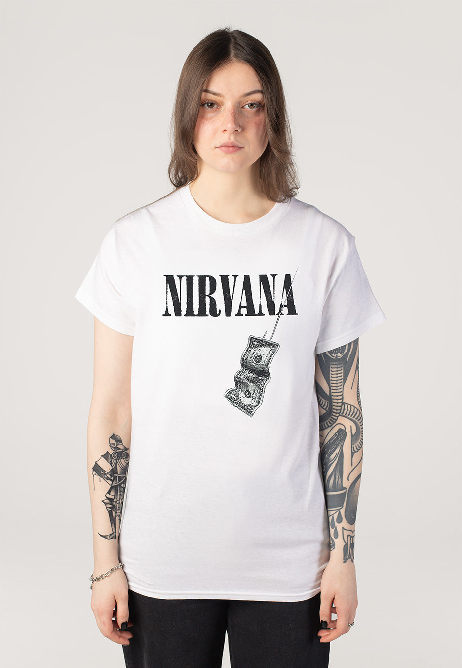 Nirvana - Nevermind Dollar Loose White - T-Shirt | Women-Image