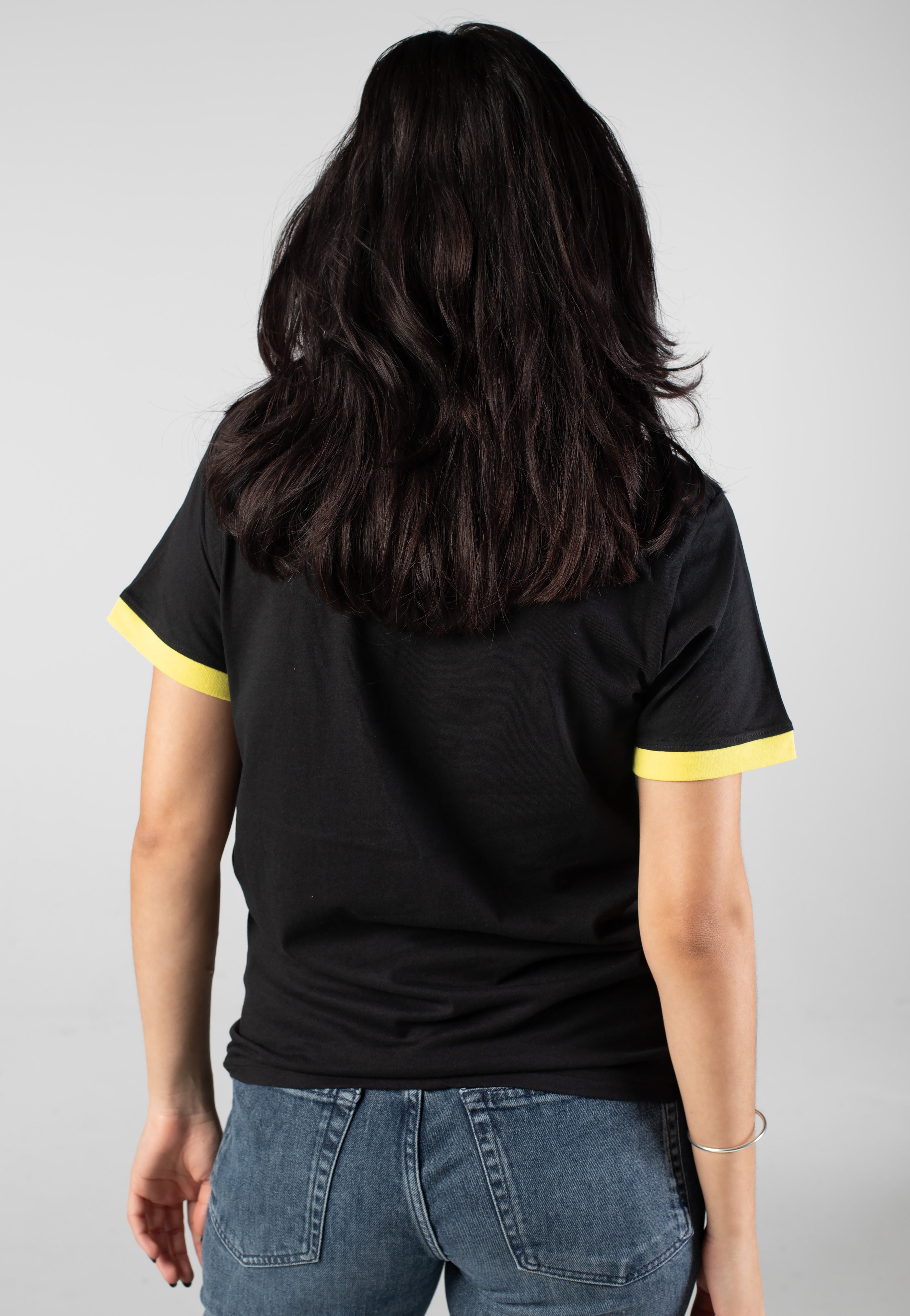 Nirvana - Outline Happy Face Ringer - T-Shirt | Women-Image