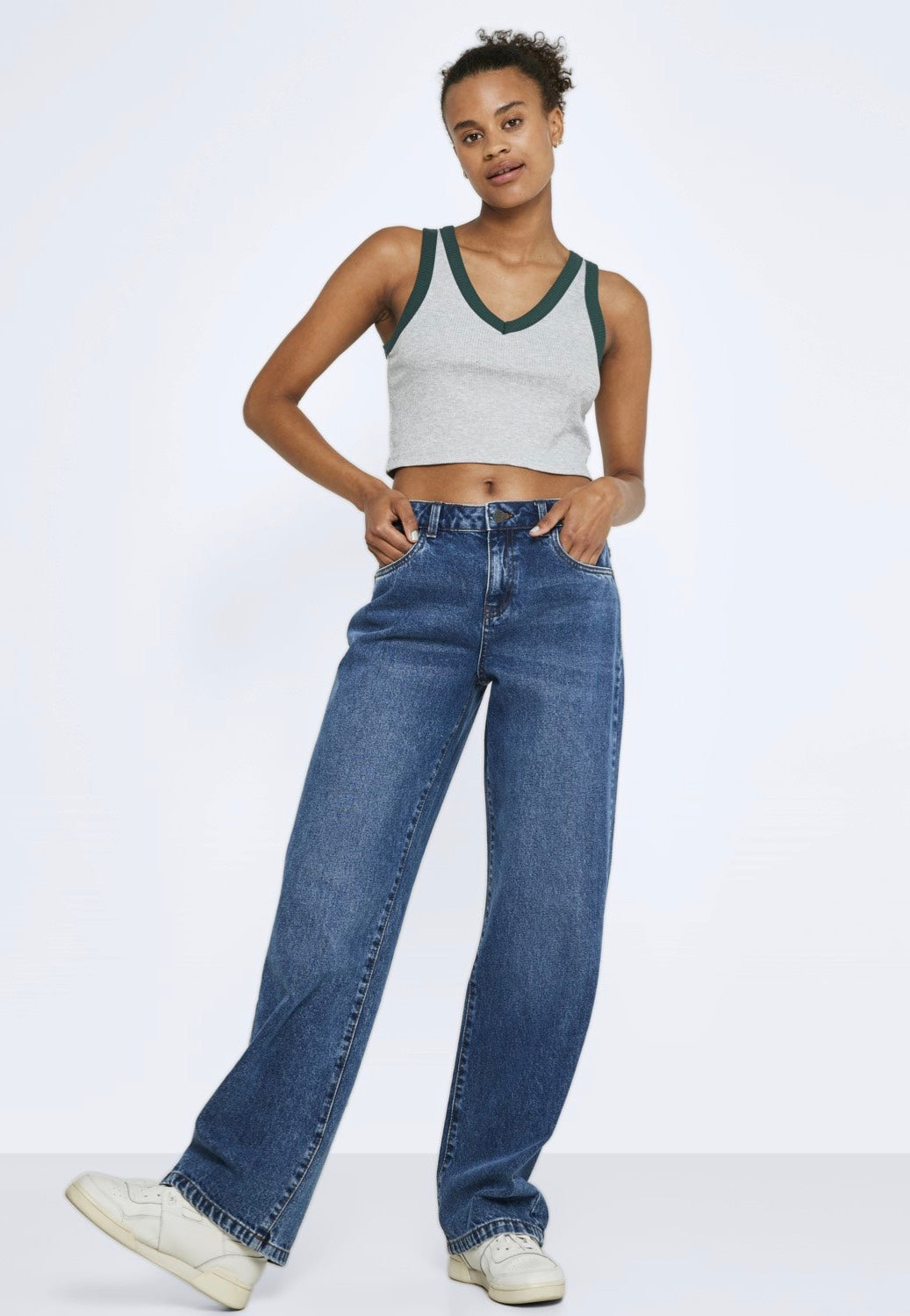 Noisy May - Amanda Wide Medium Blue Denim - Jeans | Women-Image