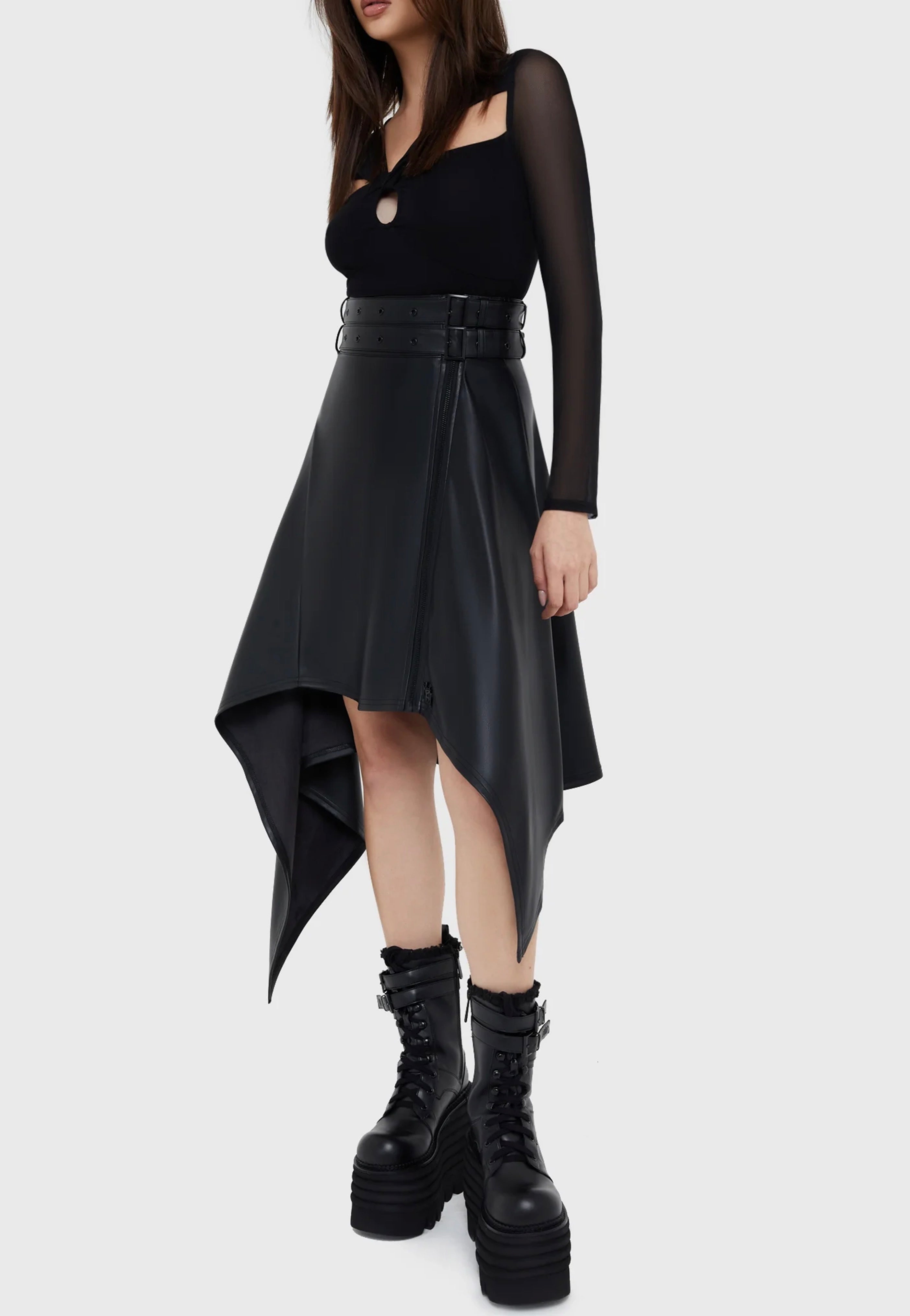 Killstar x Kihilist - Noir Ruin Black - Skirt | Women-Image