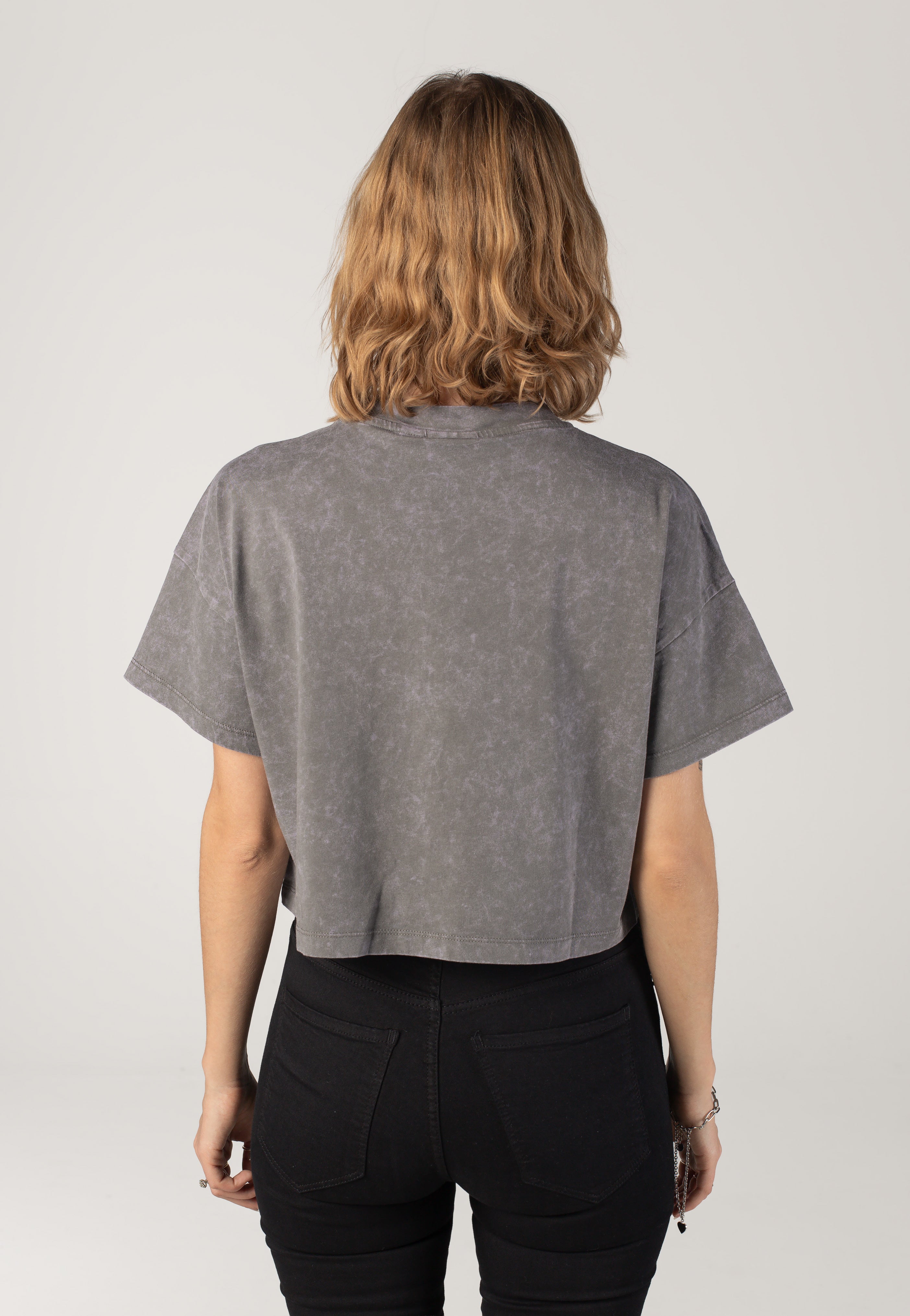 Noisy May - Alena Charcoal Gray Washed - T-Shirt | Women-Image