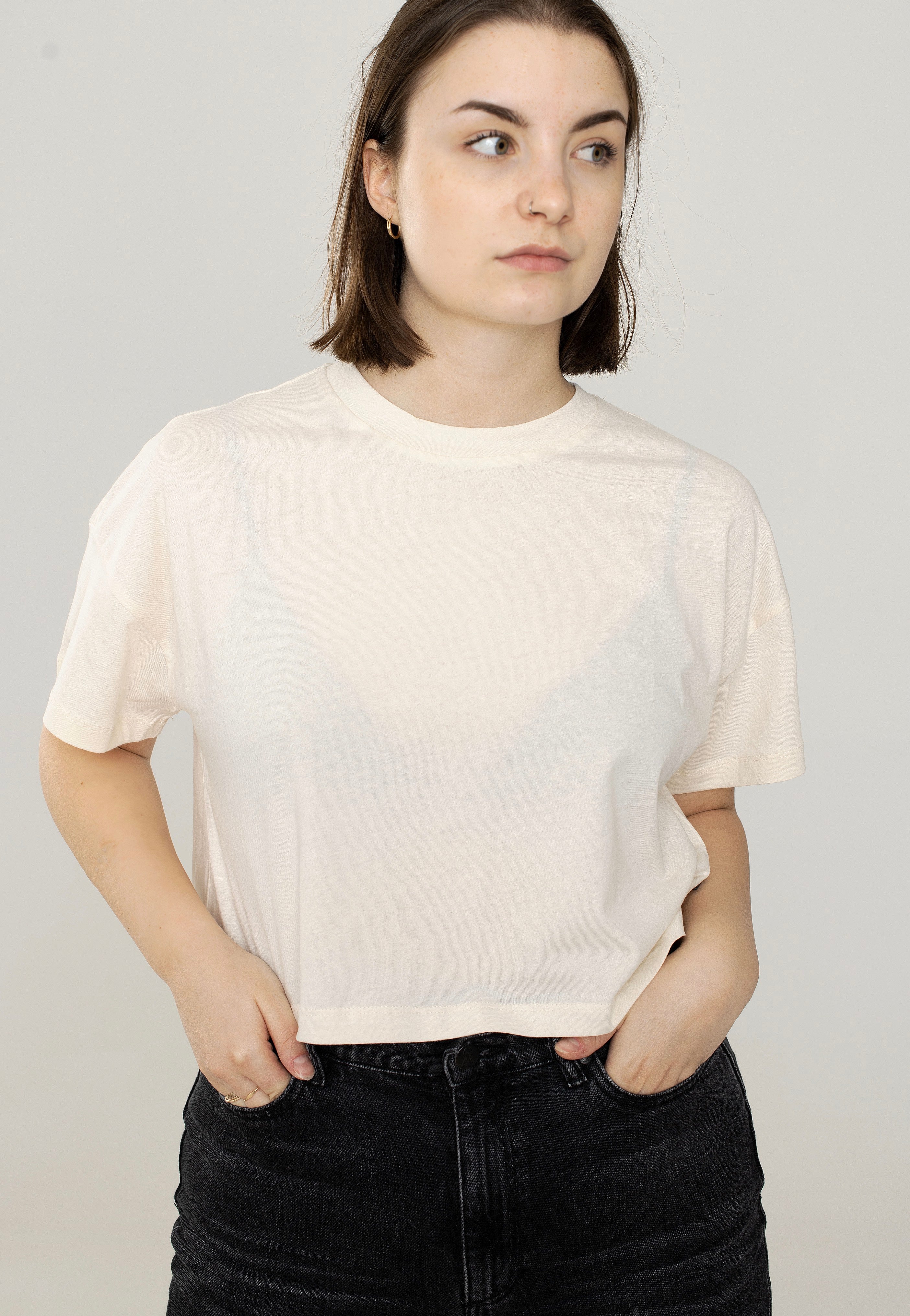 Noisy May - Alena Cropped Eggnog - Top | Women-Image