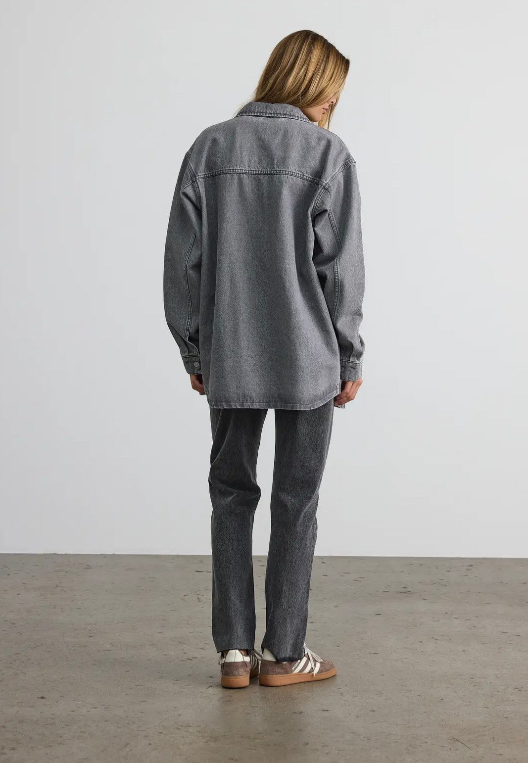 Noisy May - Alva L/S Medium Grey Denim - Shirt | Women-Image
