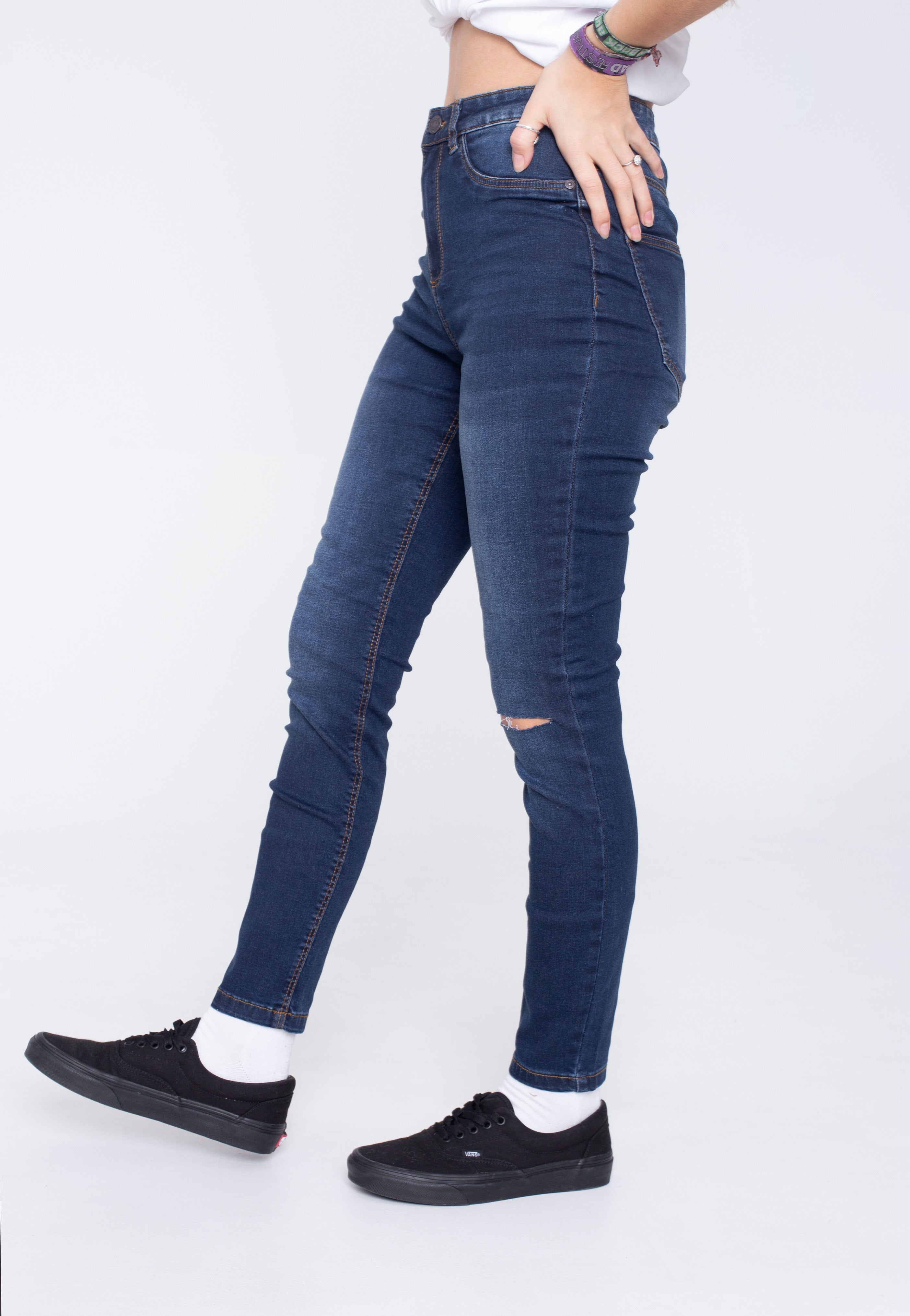 Noisy May - Callie Skinny Ankle Medium Blue Denim - Jeans | Women-Image