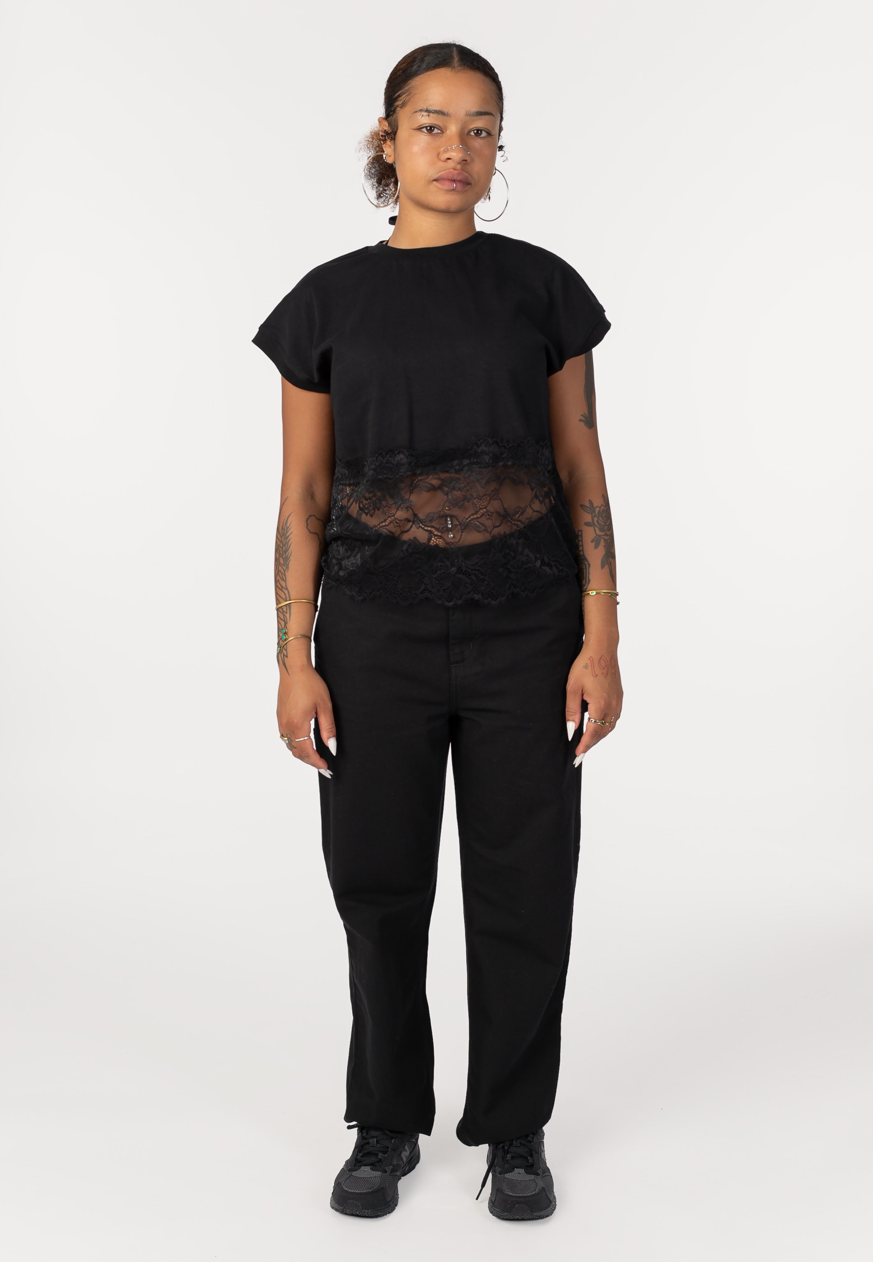 Noisy May - Easy Lace Black - T-Shirt | Women-Image