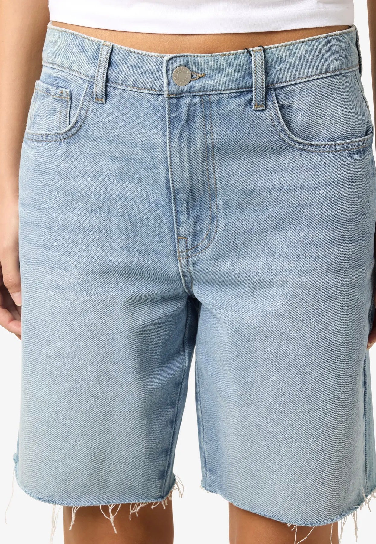Noisy May - Holla Loose Light Blue Denim - Shorts | Women-Image