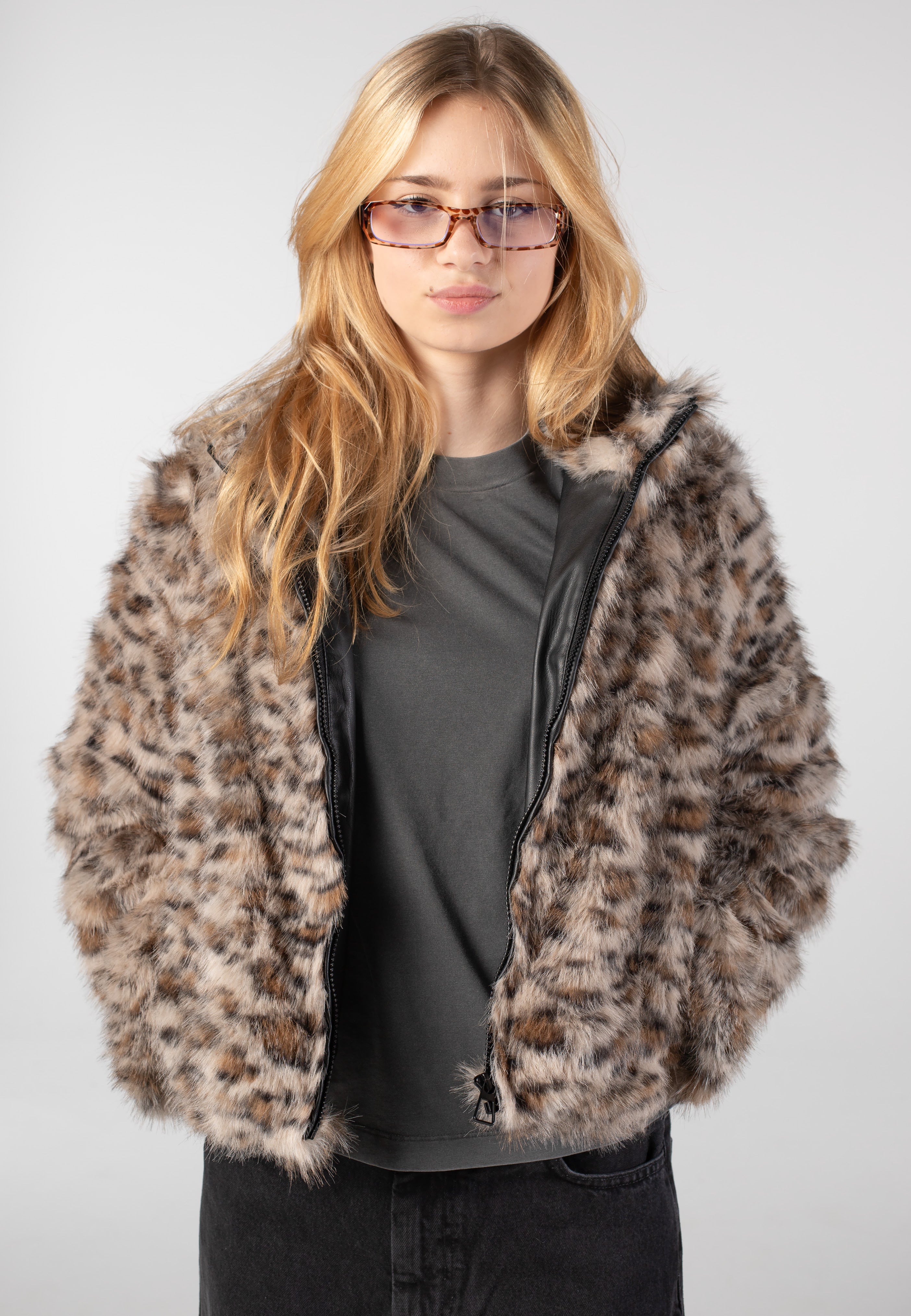 Noisy May - Jennifer Fur Birch Leo - Jacket | Women-Image