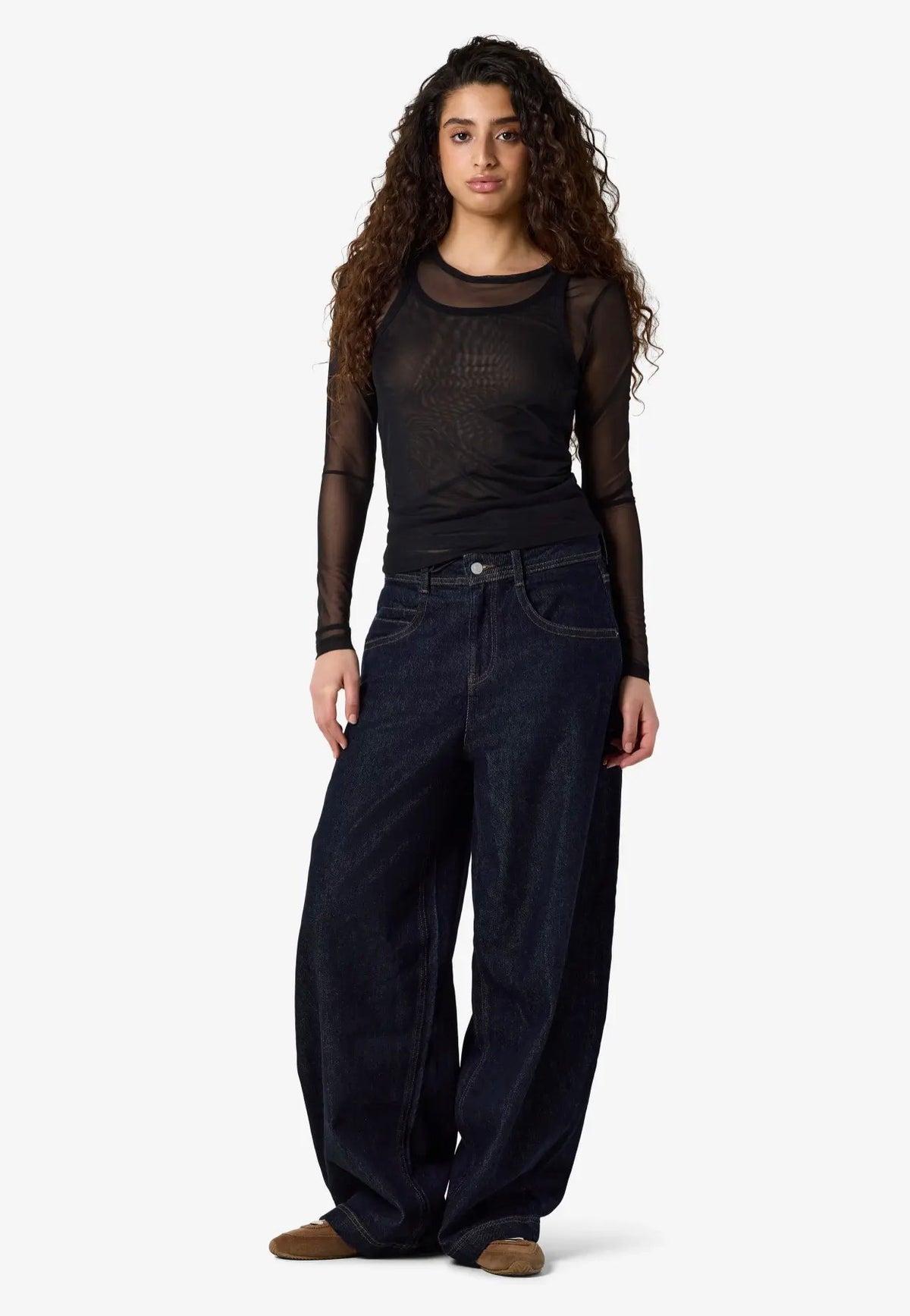 Noisy May Judith Doublelayer Mesh Black Haut | Women-Image