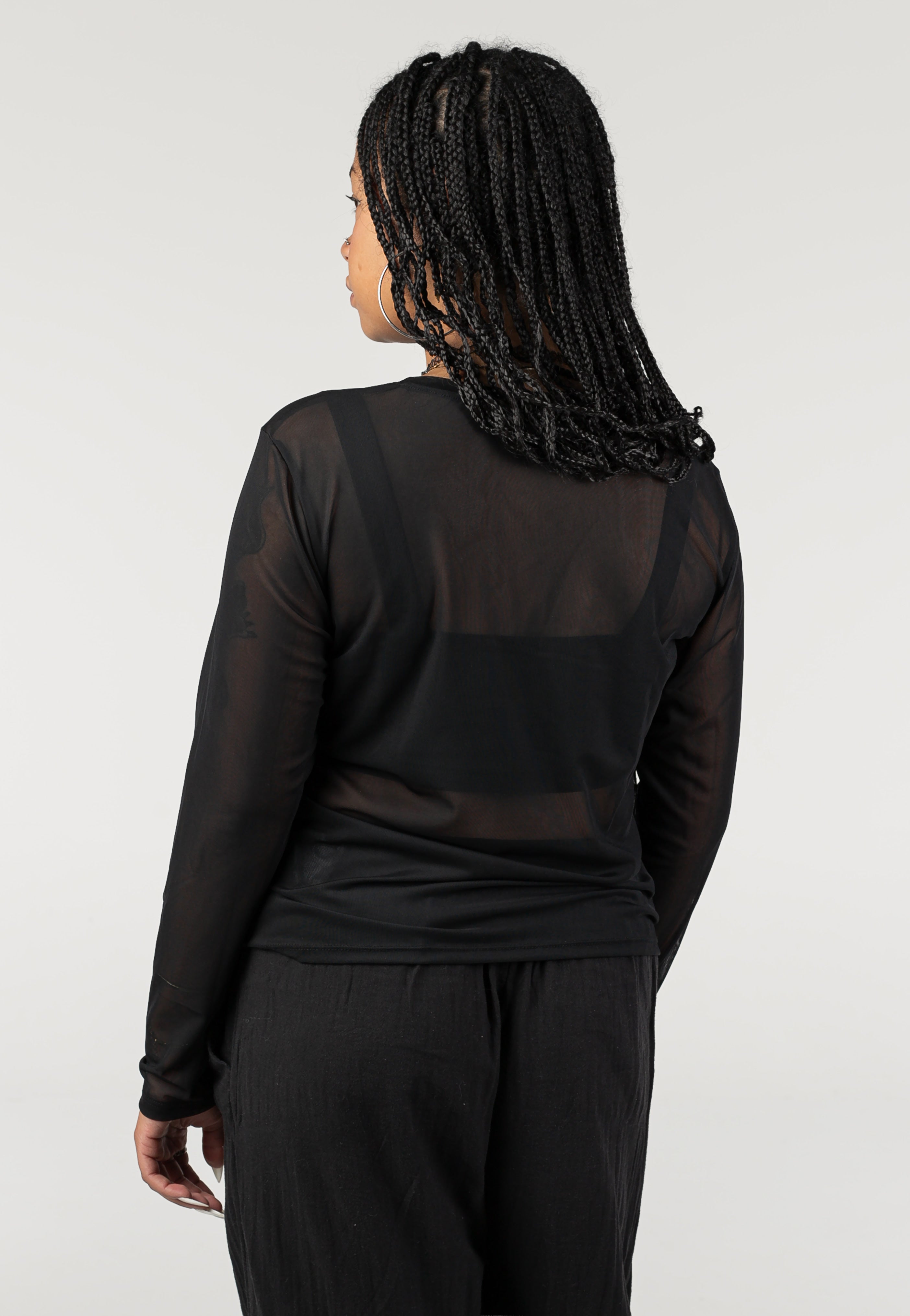 Noisy May - Judith Mesh Curve Black - Top | Women-Image