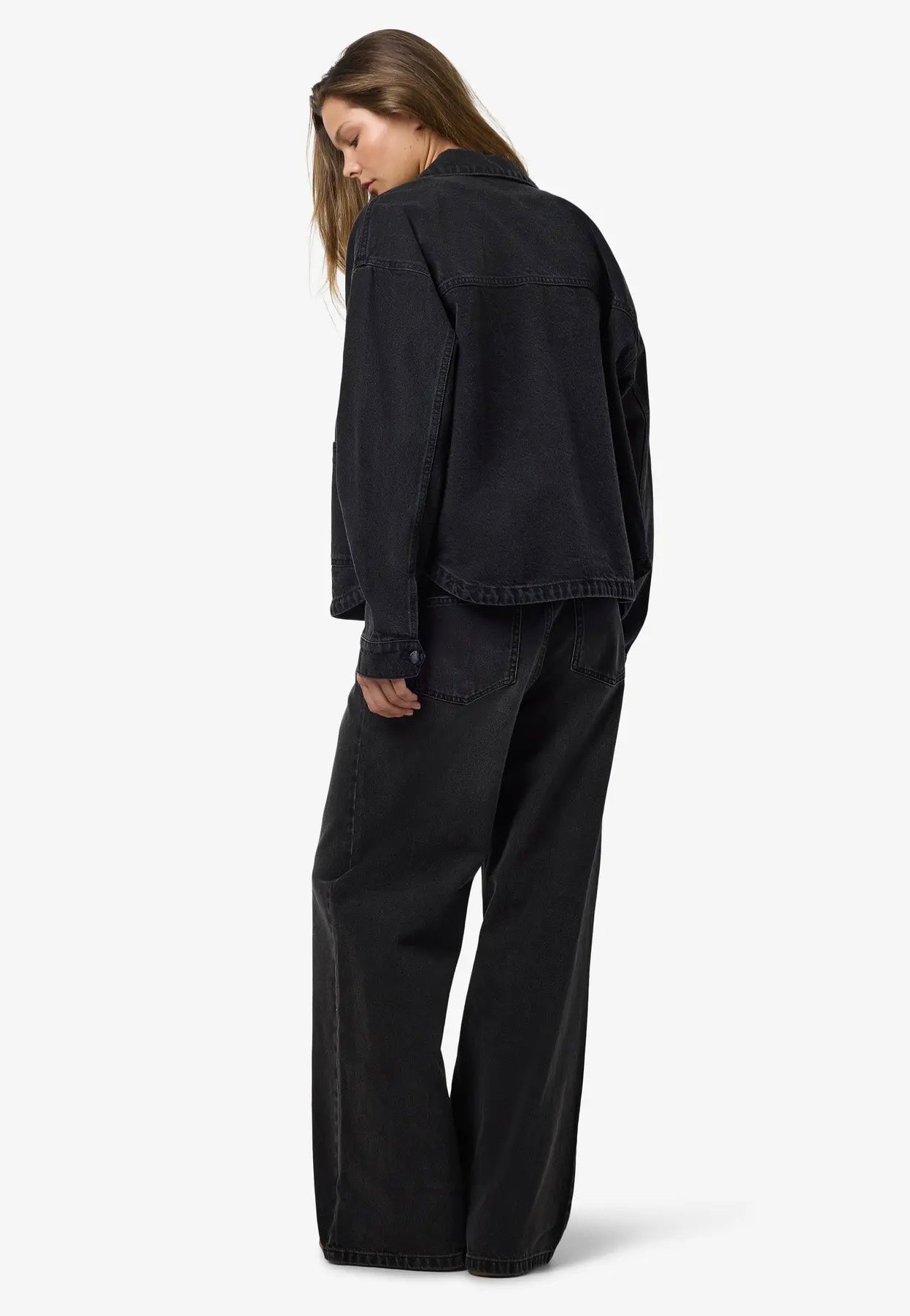 Noisy May - Kettie L/S Black Denim - Jeans Jacket | Women-Image