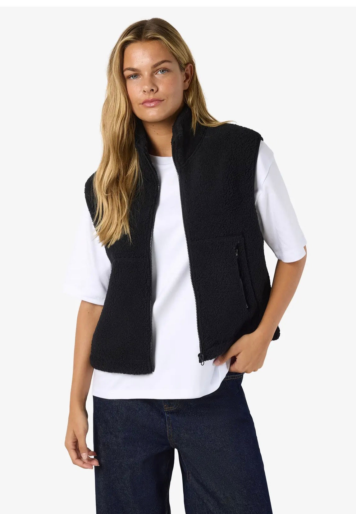 Noisy May Masey Short Teddy Black Colete | Women-Image